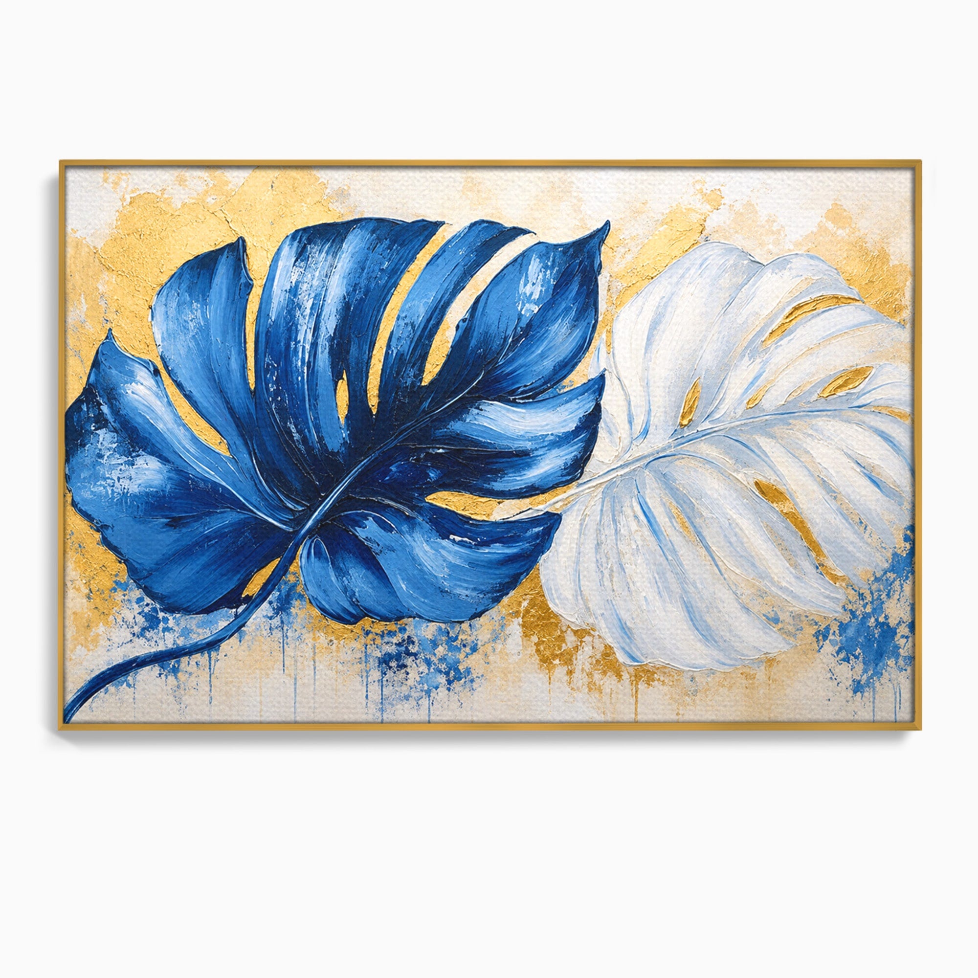 Tablou Canvas Premium LuxCanva® A1843, Armonie Tropicală, Frunze, Tropical, Abstract, Modern, Living, Dormitor, Culori Vibrante