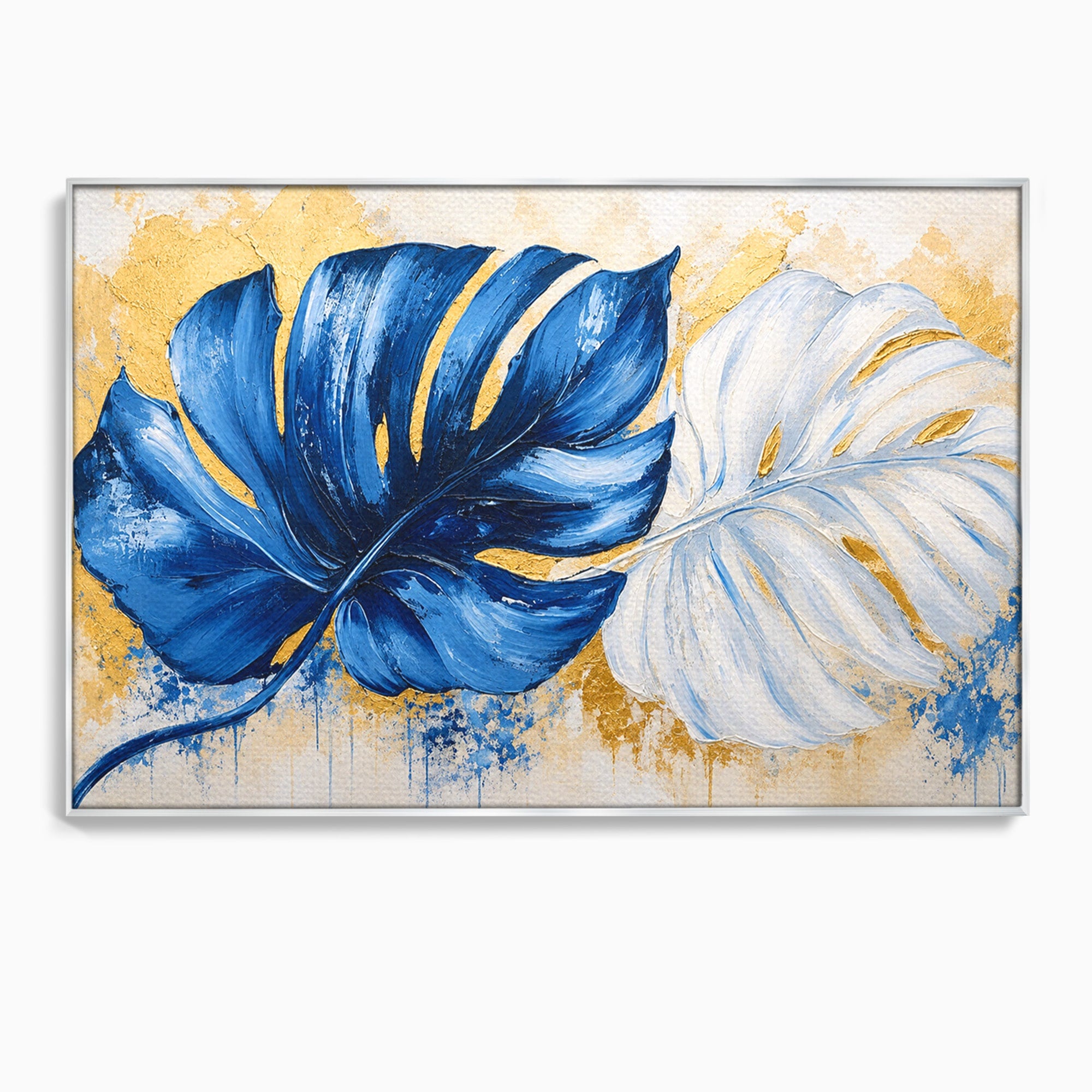 Tablou Canvas Premium LuxCanva® A1843, Armonie Tropicală, Frunze, Tropical, Abstract, Modern, Living, Dormitor, Culori Vibrante