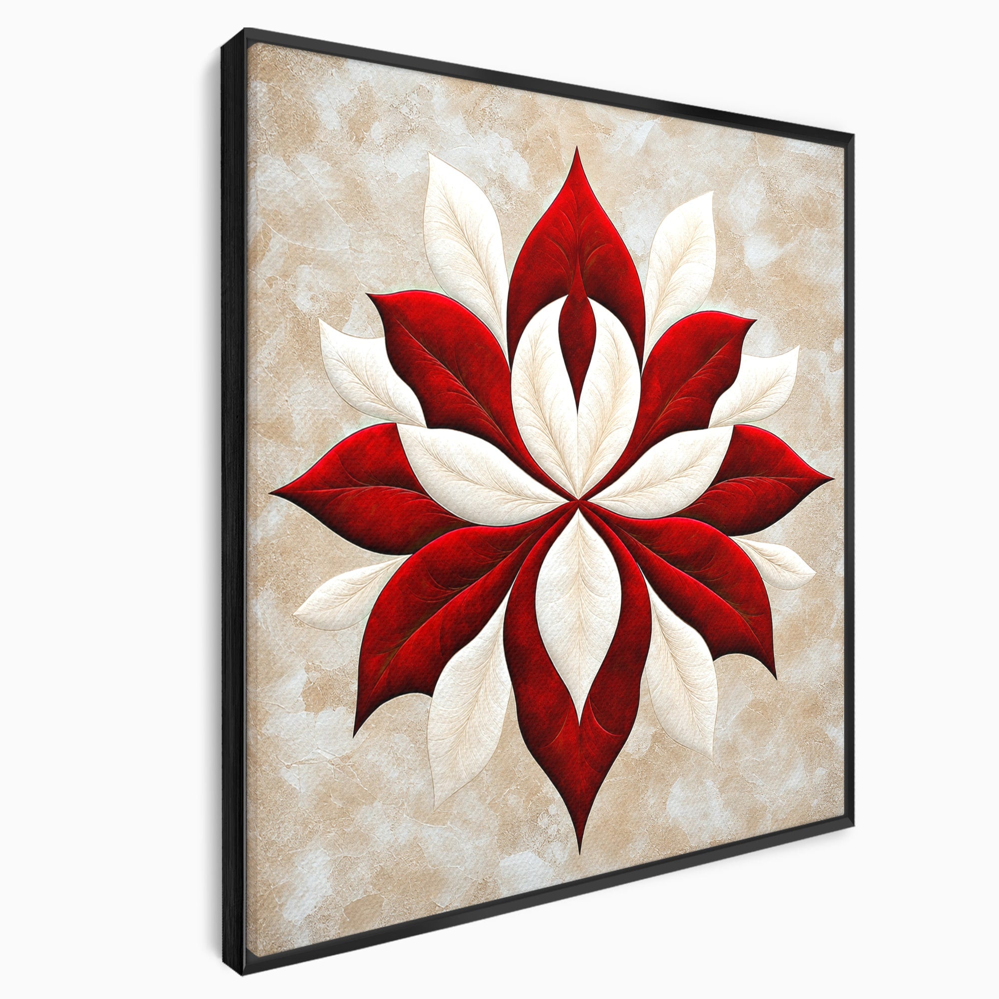 Tablou Canvas Premium LuxCanva® A1846, Floare Simetrica Abstracta, Floare, Abstract, Simetrie, Arta Moderna, Dormitor, Culori Vibrante
