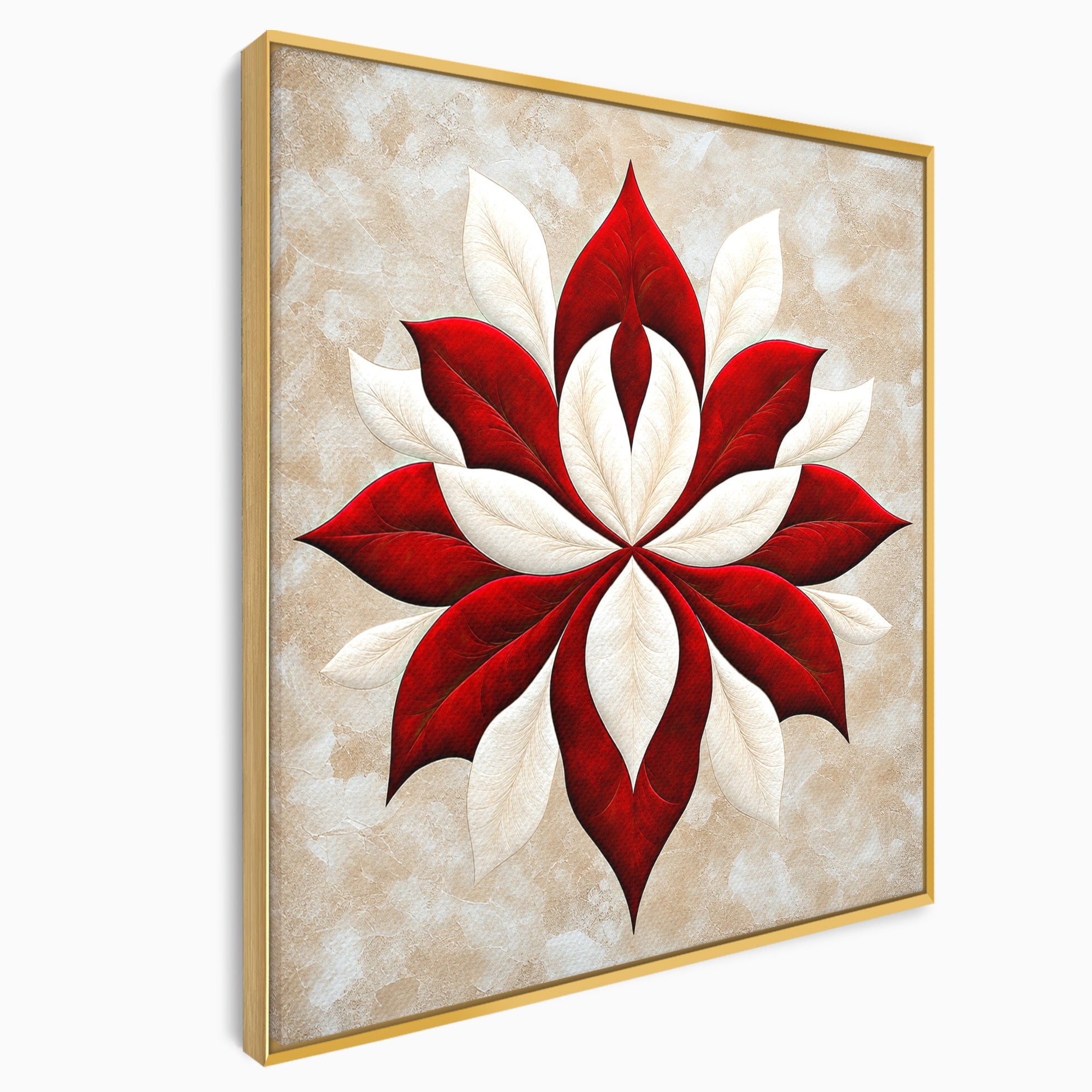 Tablou Canvas Premium LuxCanva® A1846, Floare Simetrica Abstracta, Floare, Abstract, Simetrie, Arta Moderna, Dormitor, Culori Vibrante