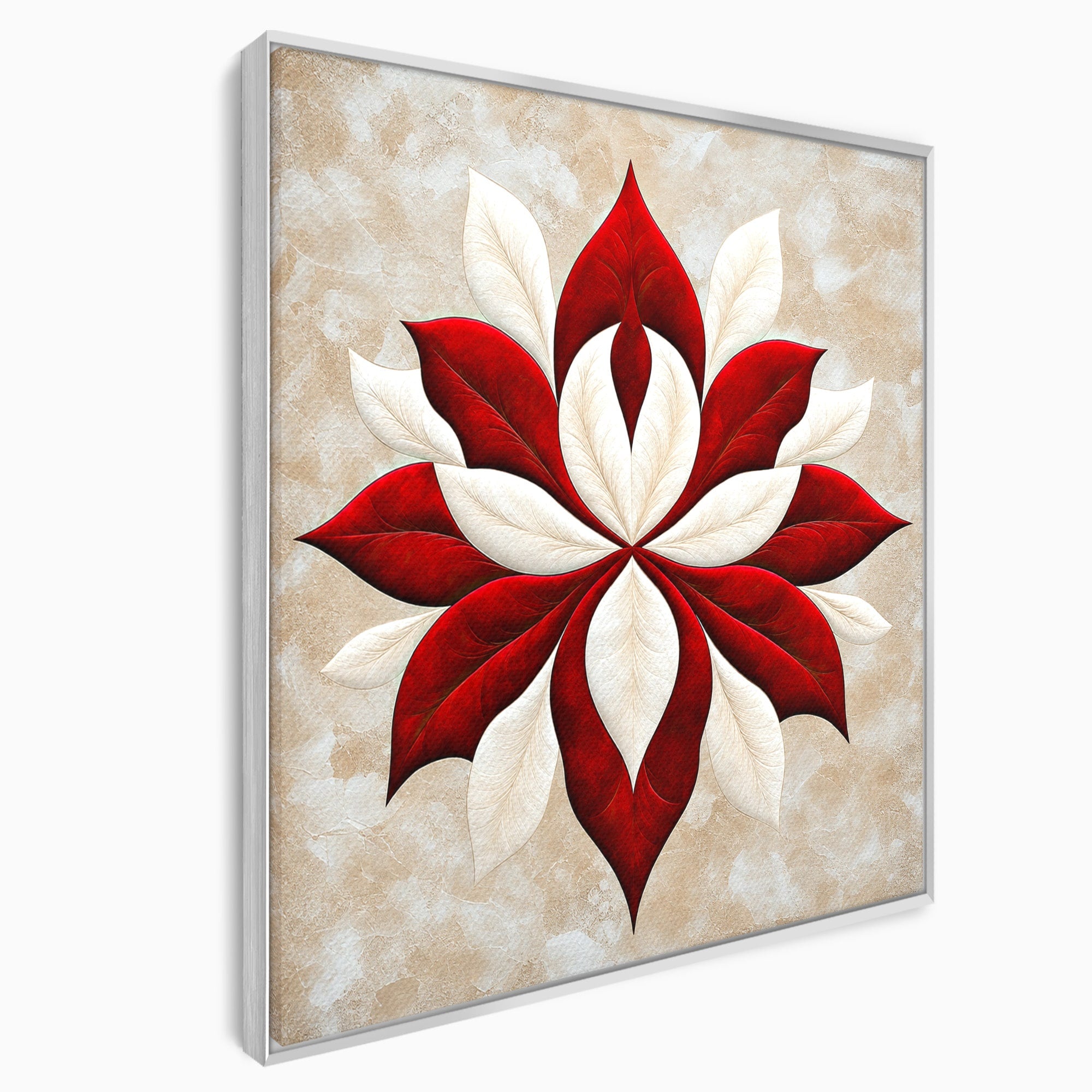 Tablou Canvas Premium LuxCanva® A1846, Floare Simetrica Abstracta, Floare, Abstract, Simetrie, Arta Moderna, Dormitor, Culori Vibrante