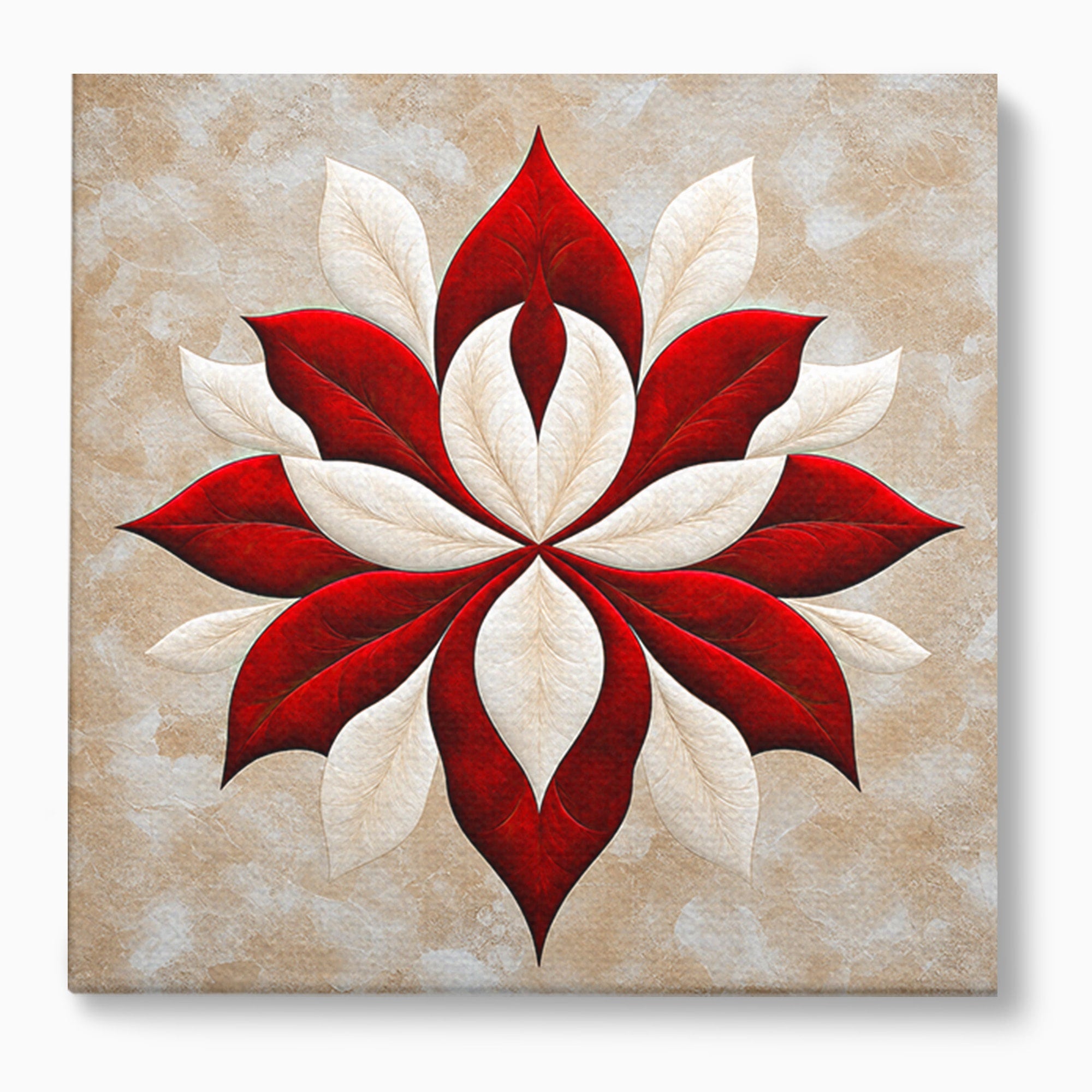 Tablou Canvas Premium LuxCanva® A1846, Floare Simetrica Abstracta, Floare, Abstract, Simetrie, Arta Moderna, Dormitor, Culori Vibrante