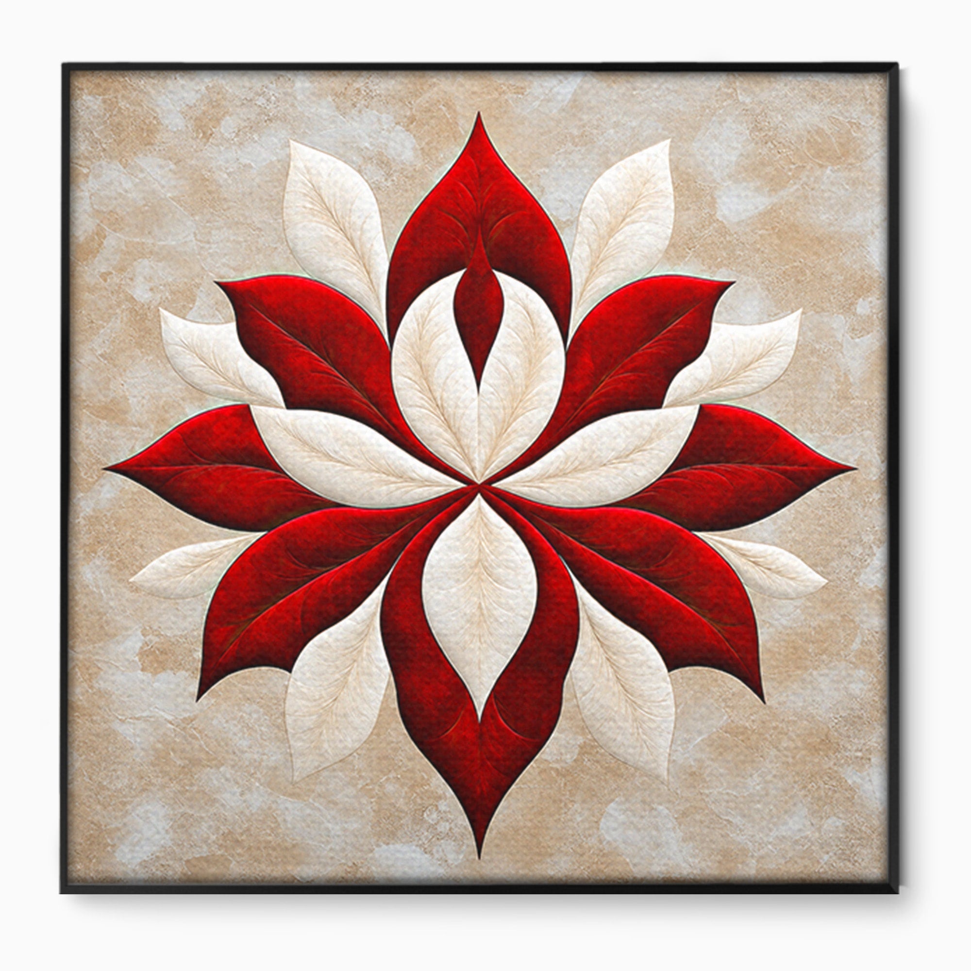 Tablou Canvas Premium LuxCanva® A1846, Floare Simetrica Abstracta, Floare, Abstract, Simetrie, Arta Moderna, Dormitor, Culori Vibrante