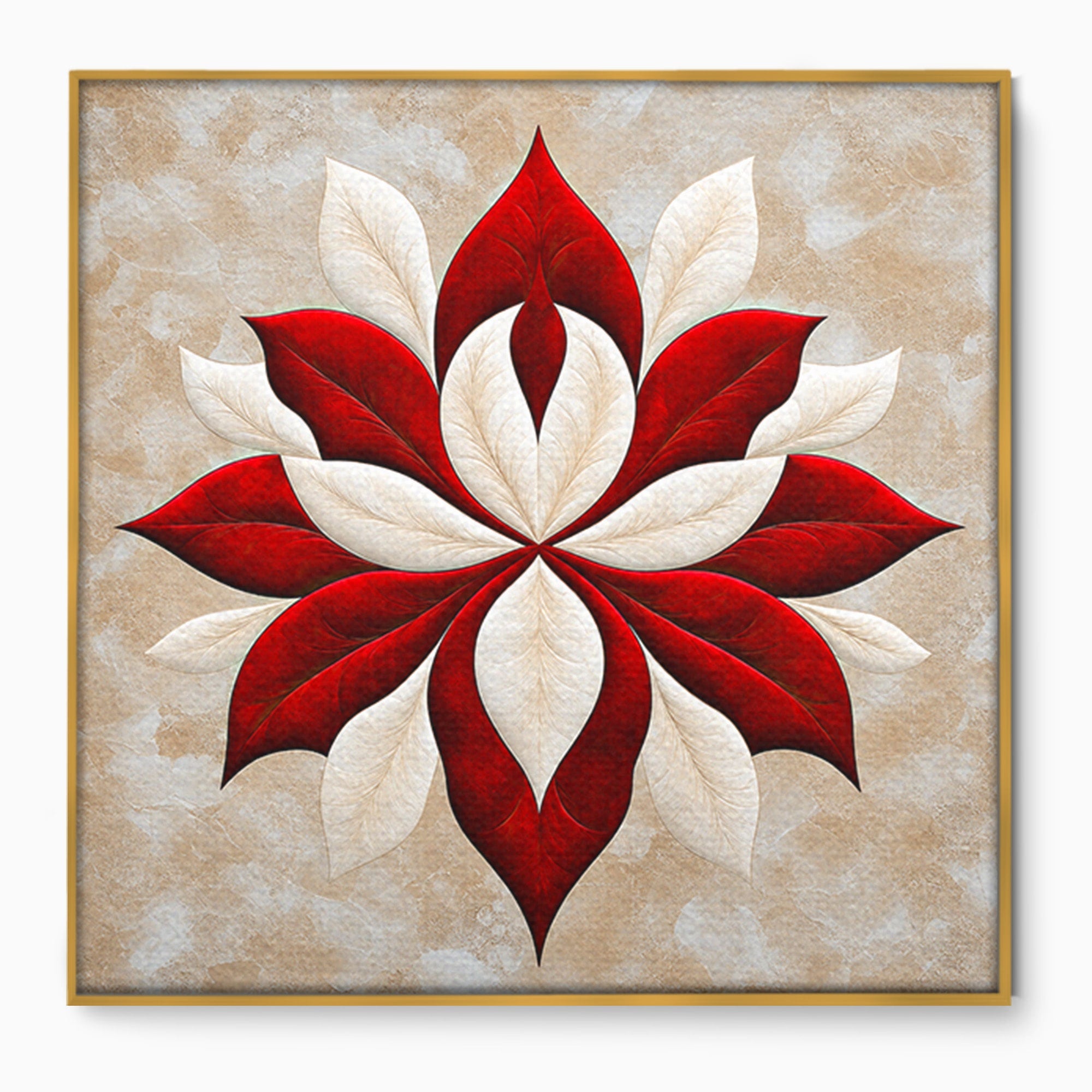 Tablou Canvas Premium LuxCanva® A1846, Floare Simetrica Abstracta, Floare, Abstract, Simetrie, Arta Moderna, Dormitor, Culori Vibrante