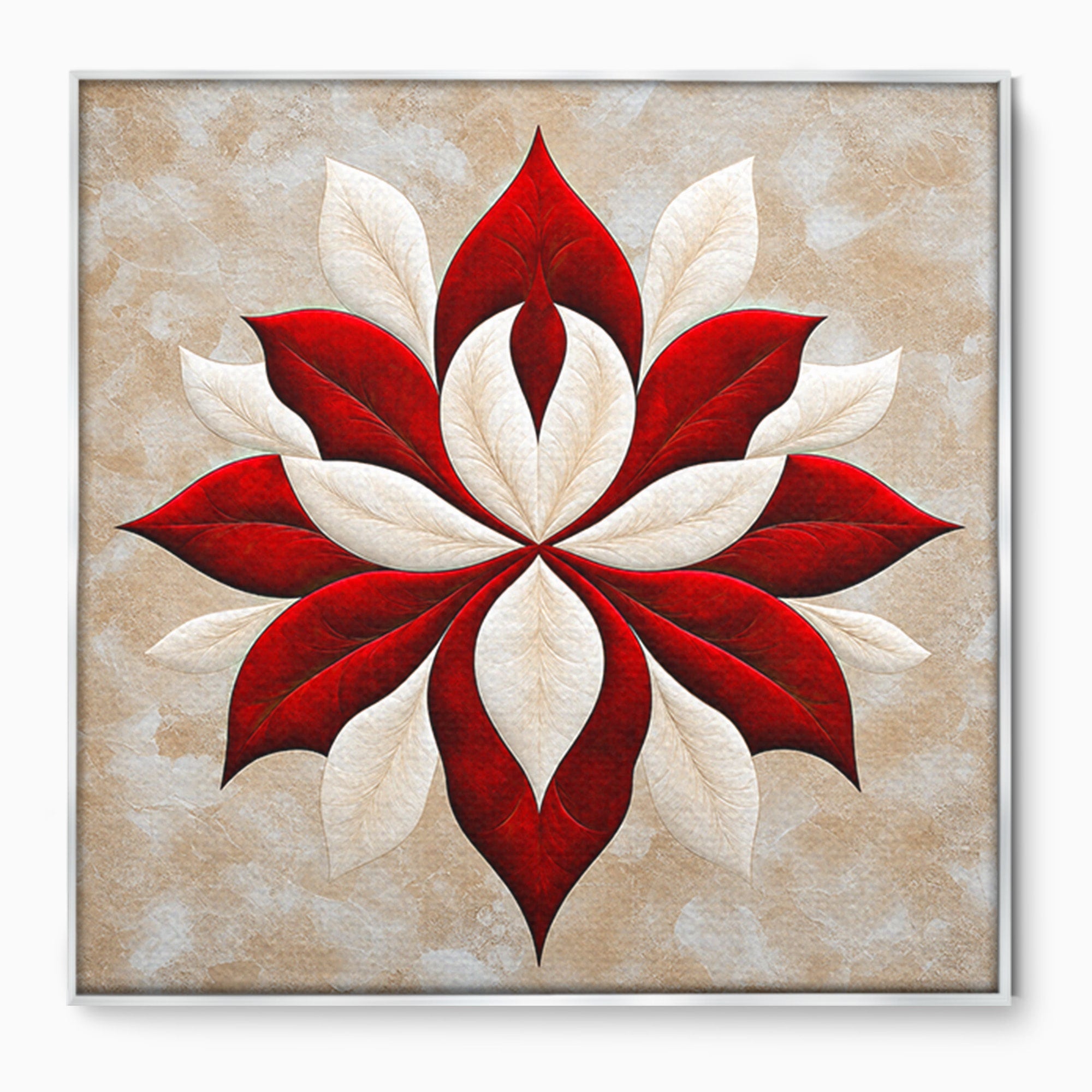 Tablou Canvas Premium LuxCanva® A1846, Floare Simetrica Abstracta, Floare, Abstract, Simetrie, Arta Moderna, Dormitor, Culori Vibrante