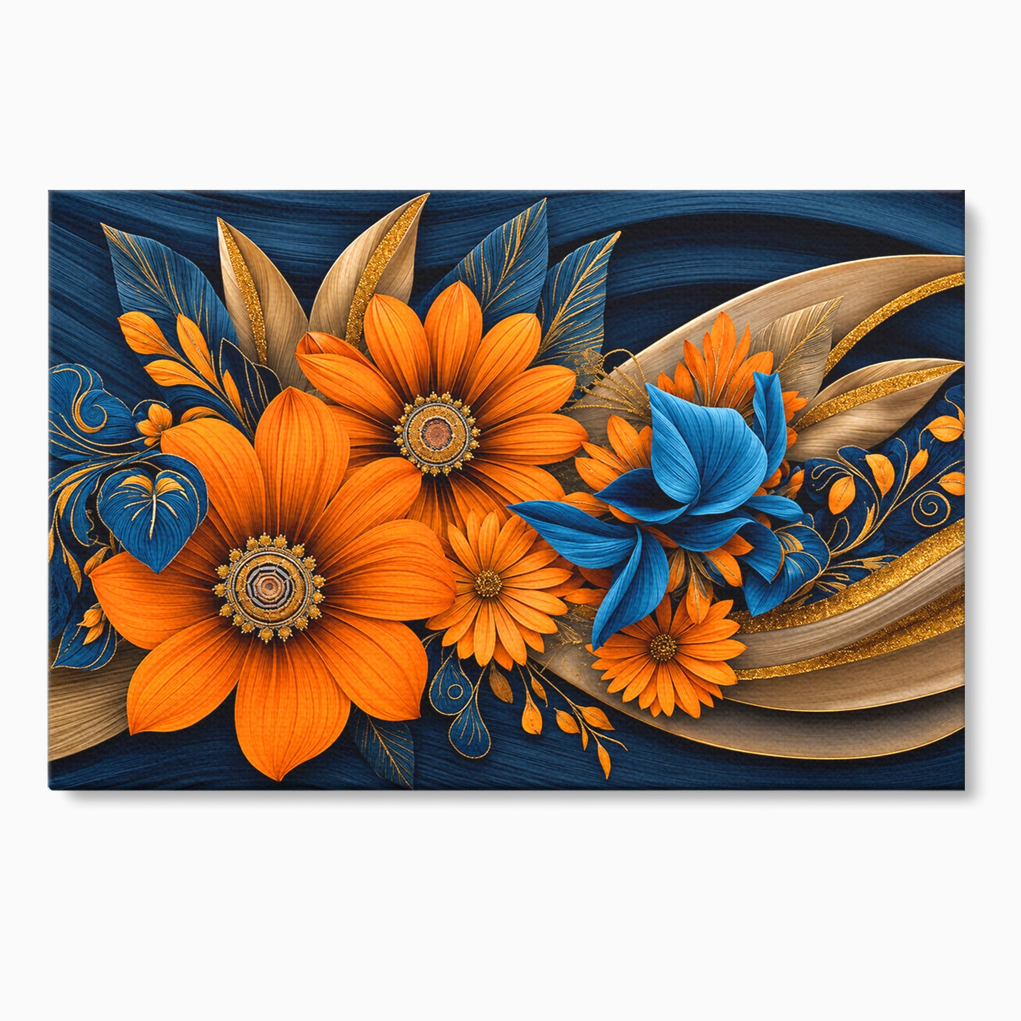 Tablou Canvas Premium LuxCanva® A1847, Flori De Toamna Abundente, Flori, Toamna, Abstract, Elegant, Living, Culori Vibrante