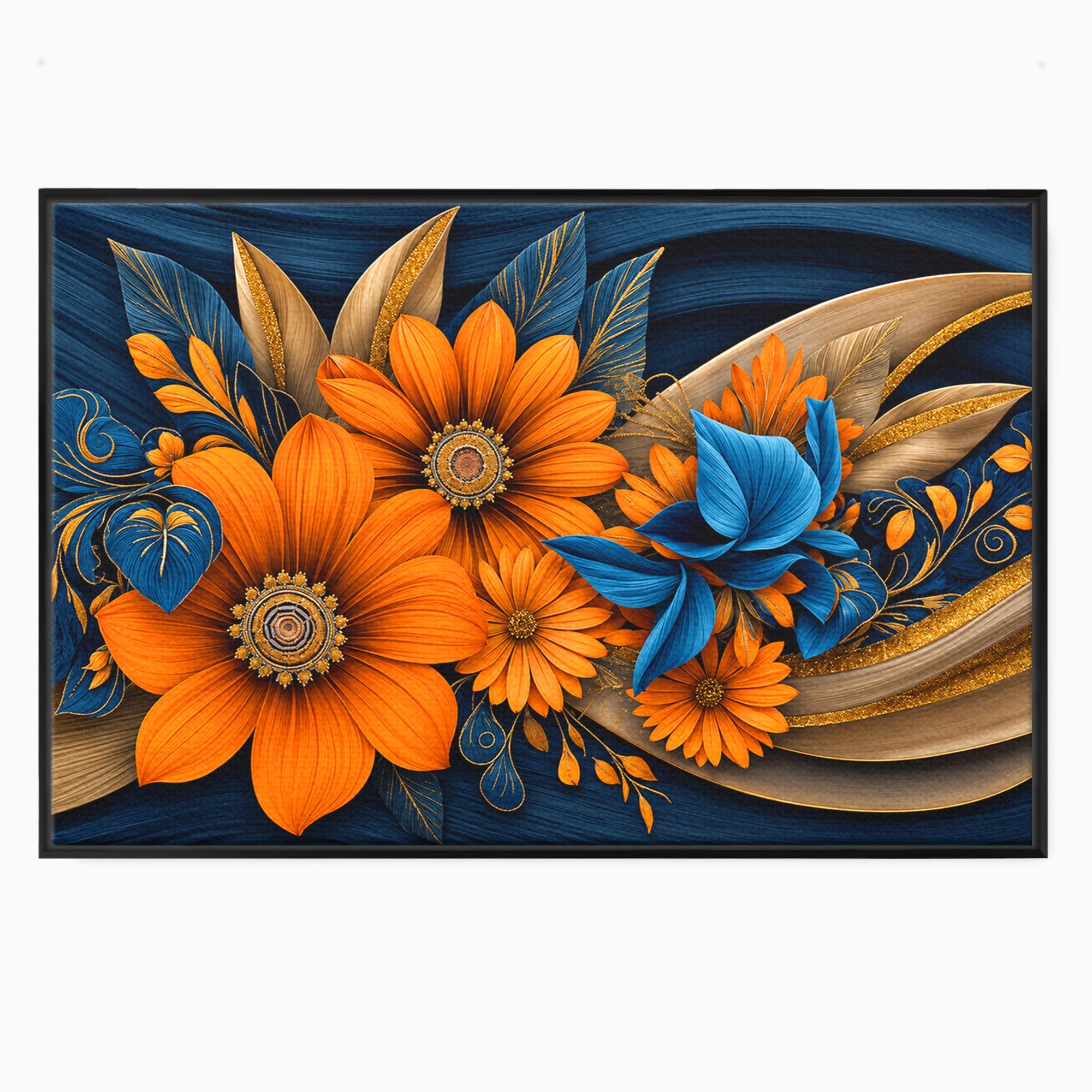 Tablou Canvas Premium LuxCanva® A1847, Flori De Toamna Abundente, Flori, Toamna, Abstract, Elegant, Living, Culori Vibrante