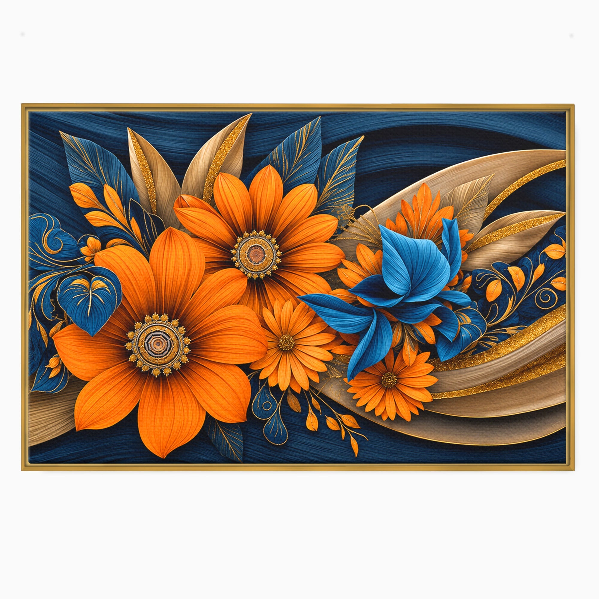 Tablou Canvas Premium LuxCanva® A1847, Flori De Toamna Abundente, Flori, Toamna, Abstract, Elegant, Living, Culori Vibrante