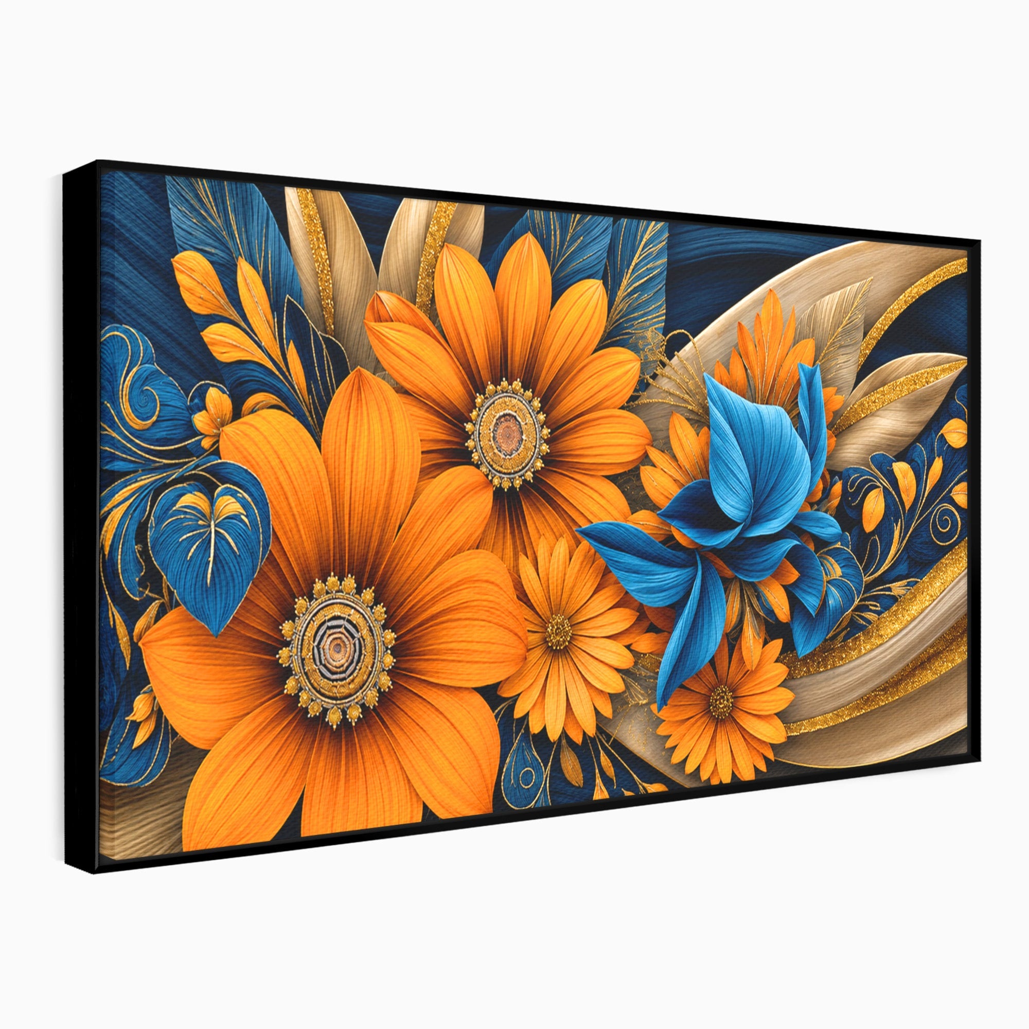 Tablou Canvas Premium LuxCanva® A1847, Flori De Toamna Abundente, Flori, Toamna, Abstract, Elegant, Living, Culori Vibrante