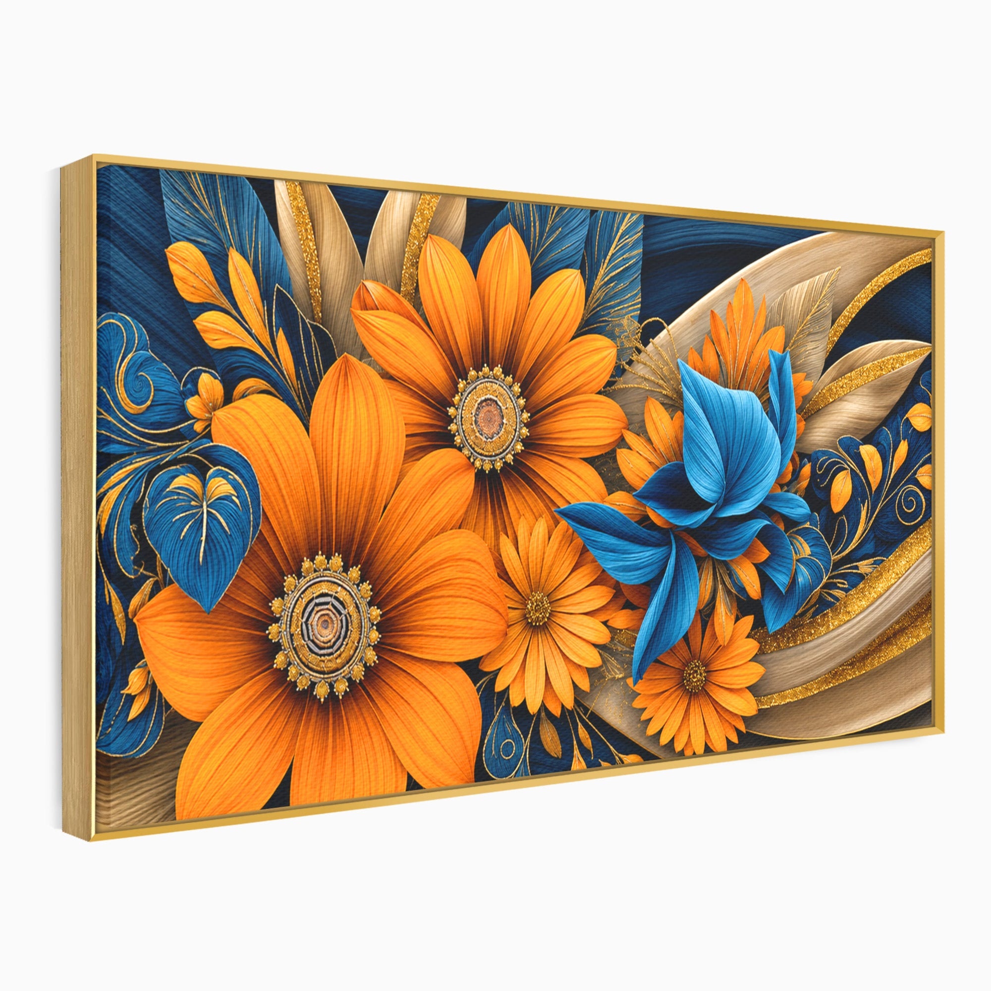 Tablou Canvas Premium LuxCanva® A1847, Flori De Toamna Abundente, Flori, Toamna, Abstract, Elegant, Living, Culori Vibrante