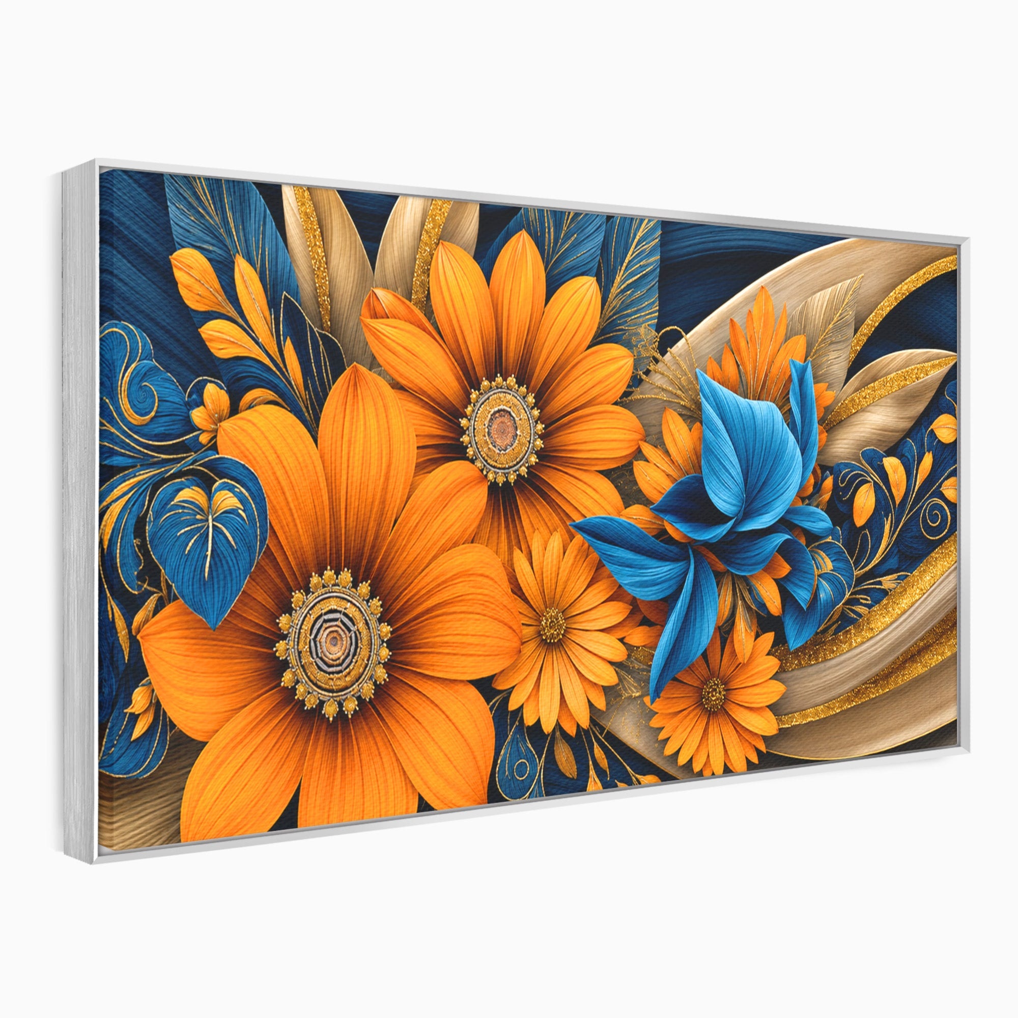 Tablou Canvas Premium LuxCanva® A1847, Flori De Toamna Abundente, Flori, Toamna, Abstract, Elegant, Living, Culori Vibrante