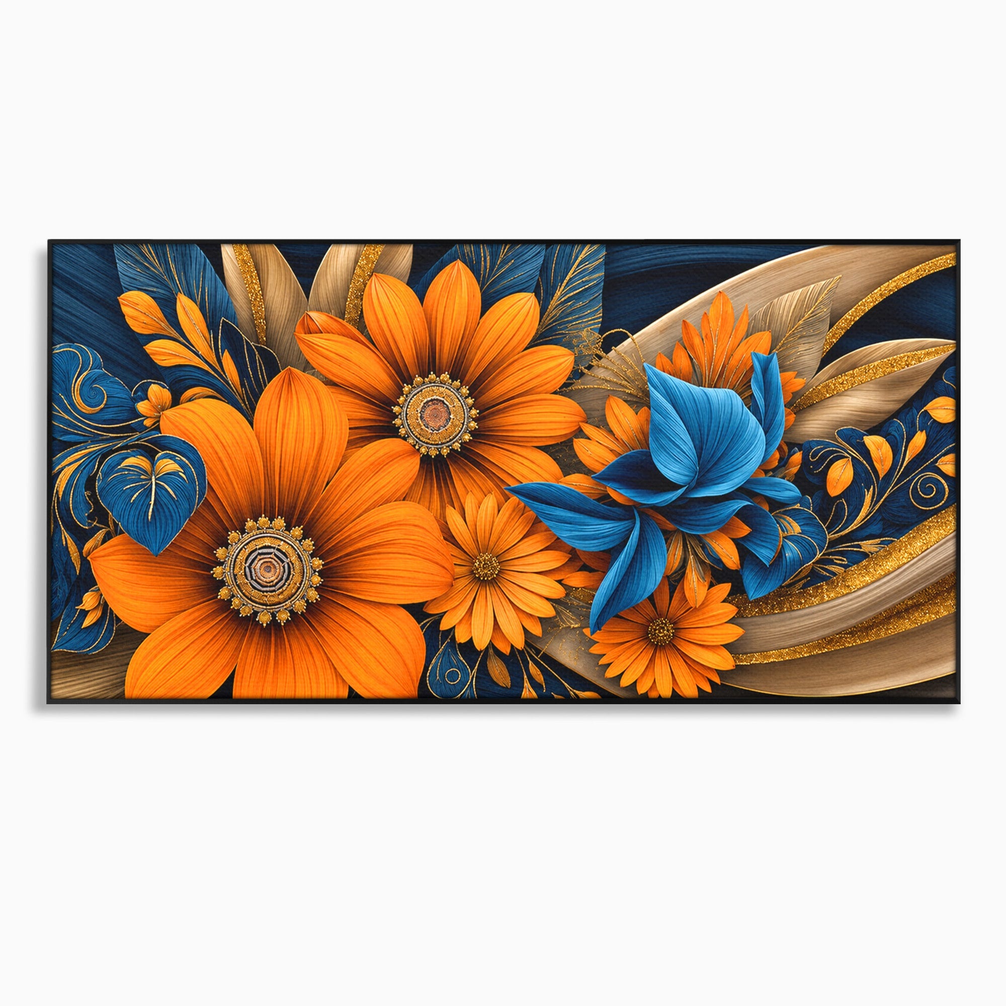 Tablou Canvas Premium LuxCanva® A1847, Flori De Toamna Abundente, Flori, Toamna, Abstract, Elegant, Living, Culori Vibrante