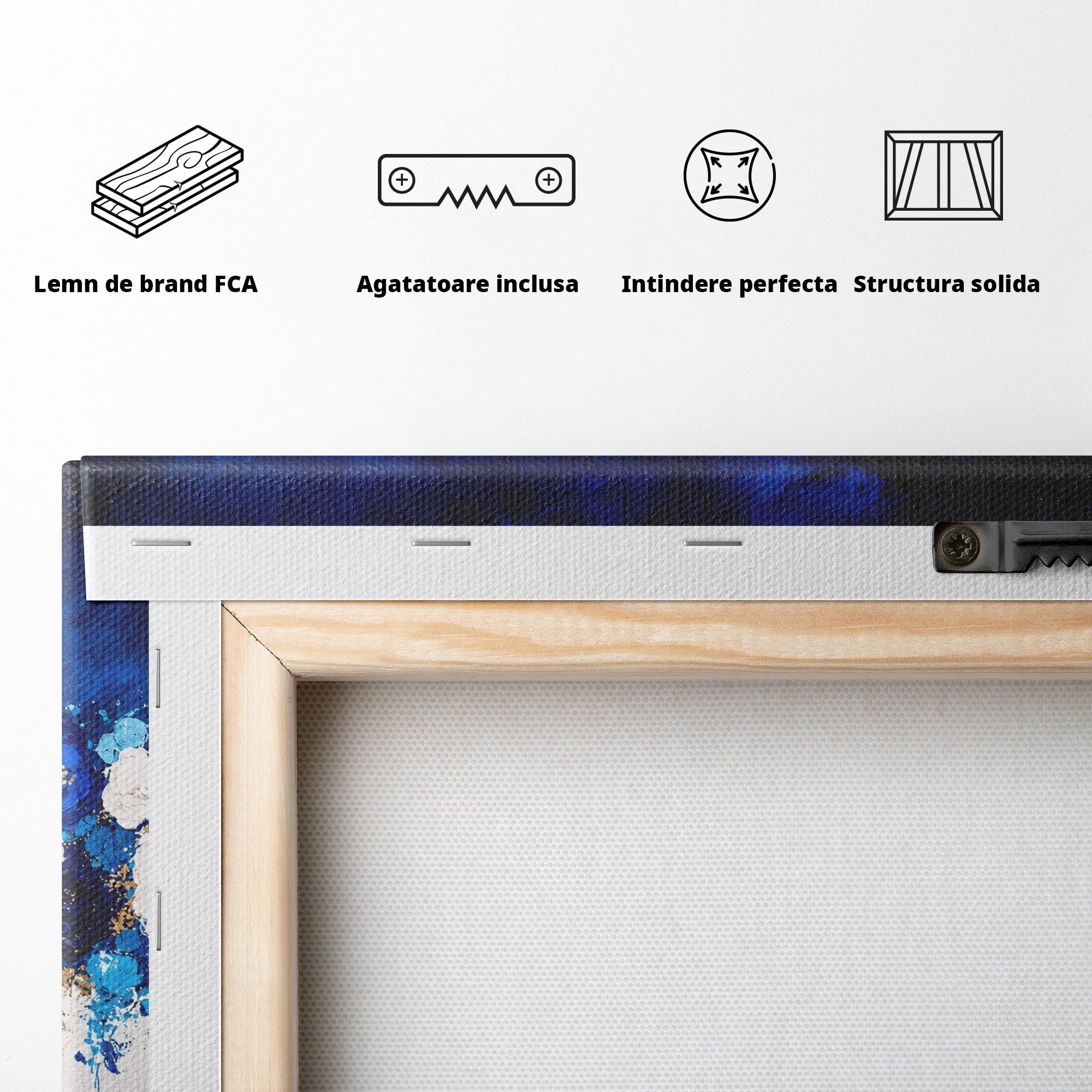 Tablou Canvas Premium LuxCanva® A1848, Orizont Floral, Flori, Abstract, Modern, Living, Dormitor, Culori Vibrante