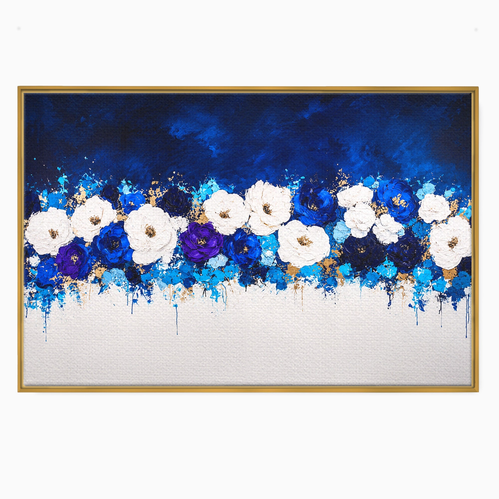 Tablou Canvas Premium LuxCanva® A1848, Orizont Floral, Flori, Abstract, Modern, Living, Dormitor, Culori Vibrante