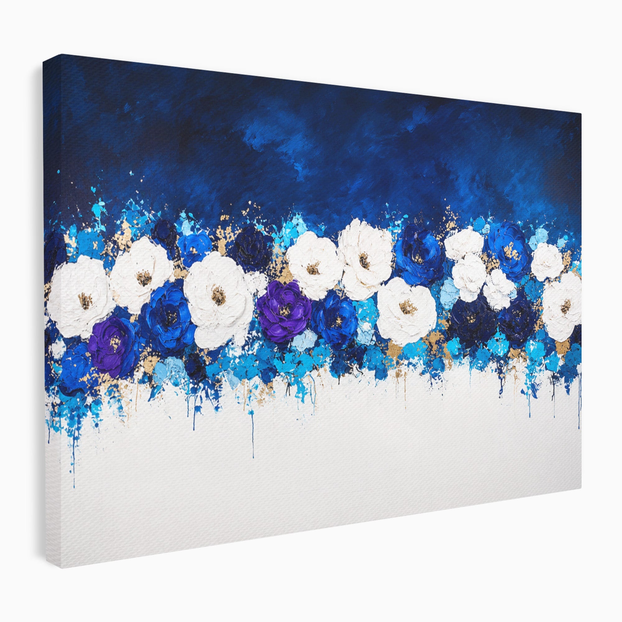 Tablou Canvas Premium LuxCanva® A1848, Orizont Floral, Flori, Abstract, Modern, Living, Dormitor, Culori Vibrante