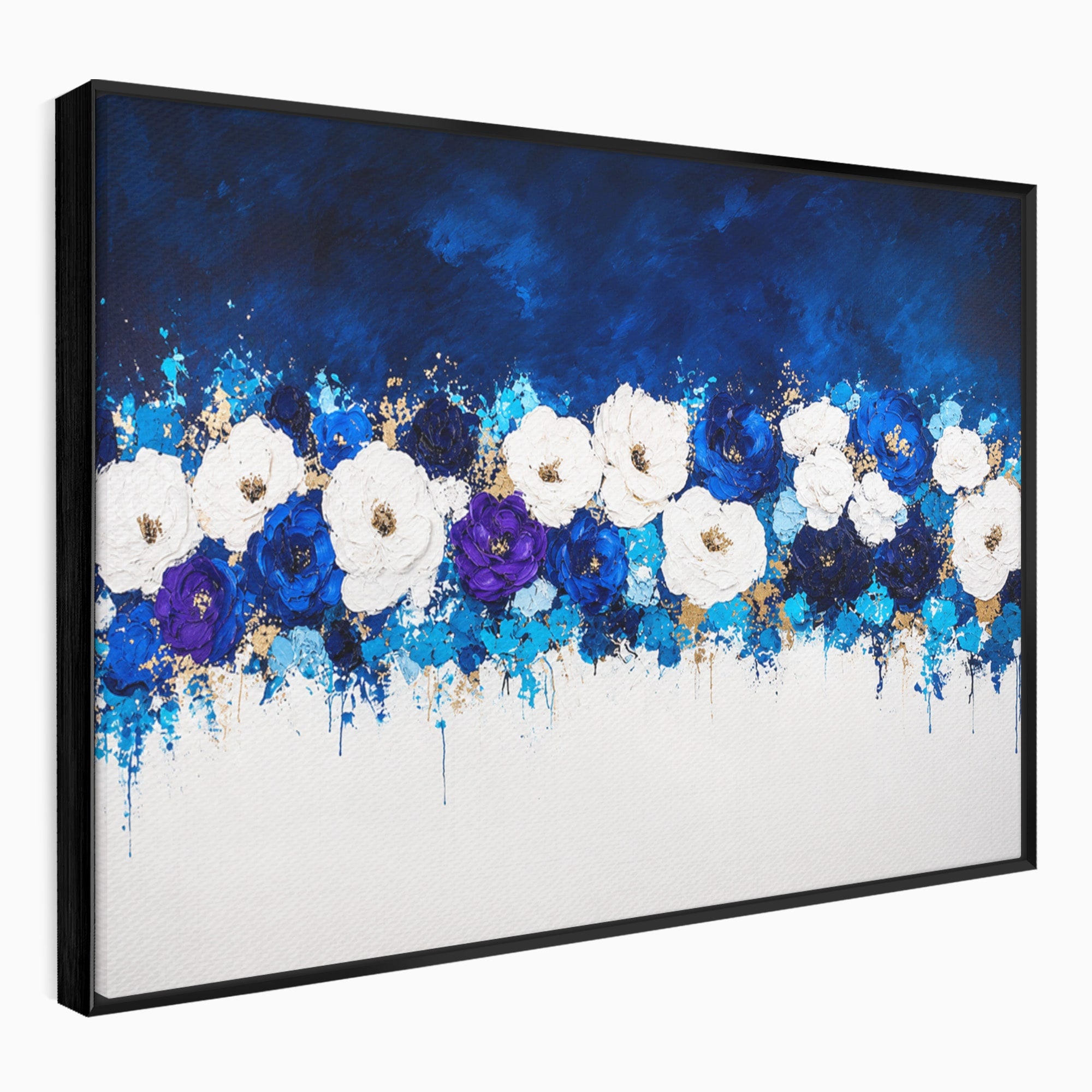 Tablou Canvas Premium LuxCanva® A1848, Orizont Floral, Flori, Abstract, Modern, Living, Dormitor, Culori Vibrante