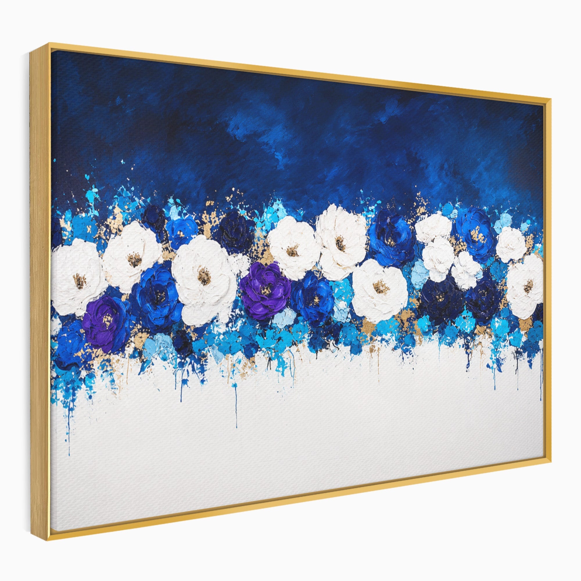Tablou Canvas Premium LuxCanva® A1848, Orizont Floral, Flori, Abstract, Modern, Living, Dormitor, Culori Vibrante