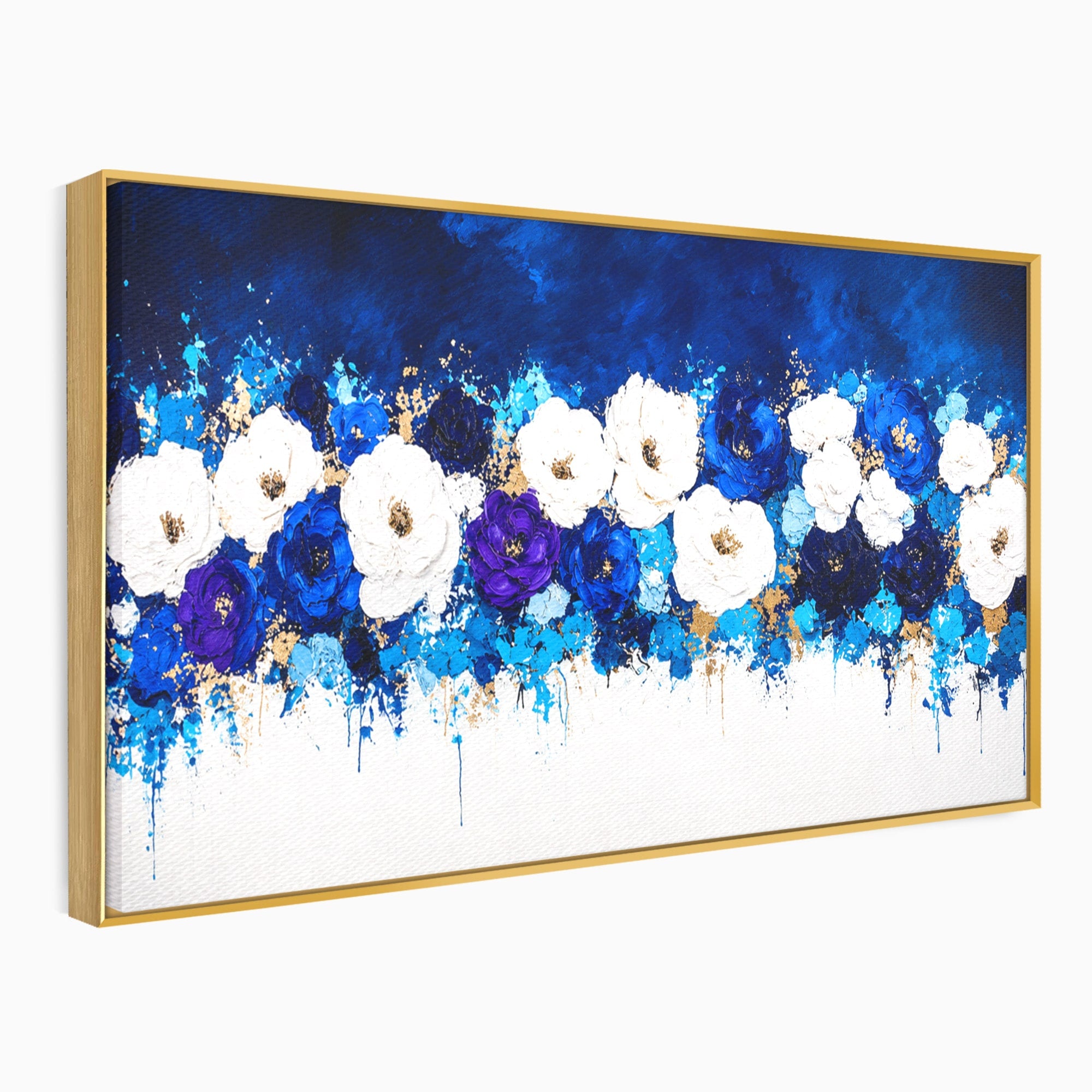 Tablou Canvas Premium LuxCanva® A1848, Orizont Floral, Flori, Abstract, Modern, Living, Dormitor, Culori Vibrante