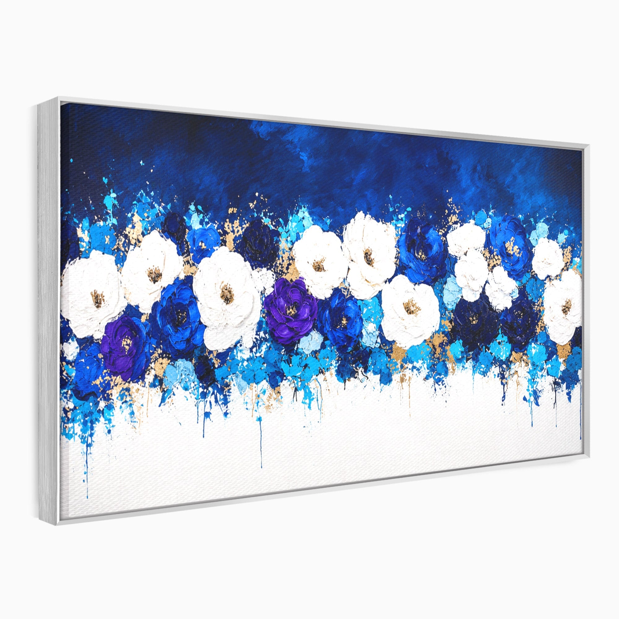 Tablou Canvas Premium LuxCanva® A1848, Orizont Floral, Flori, Abstract, Modern, Living, Dormitor, Culori Vibrante