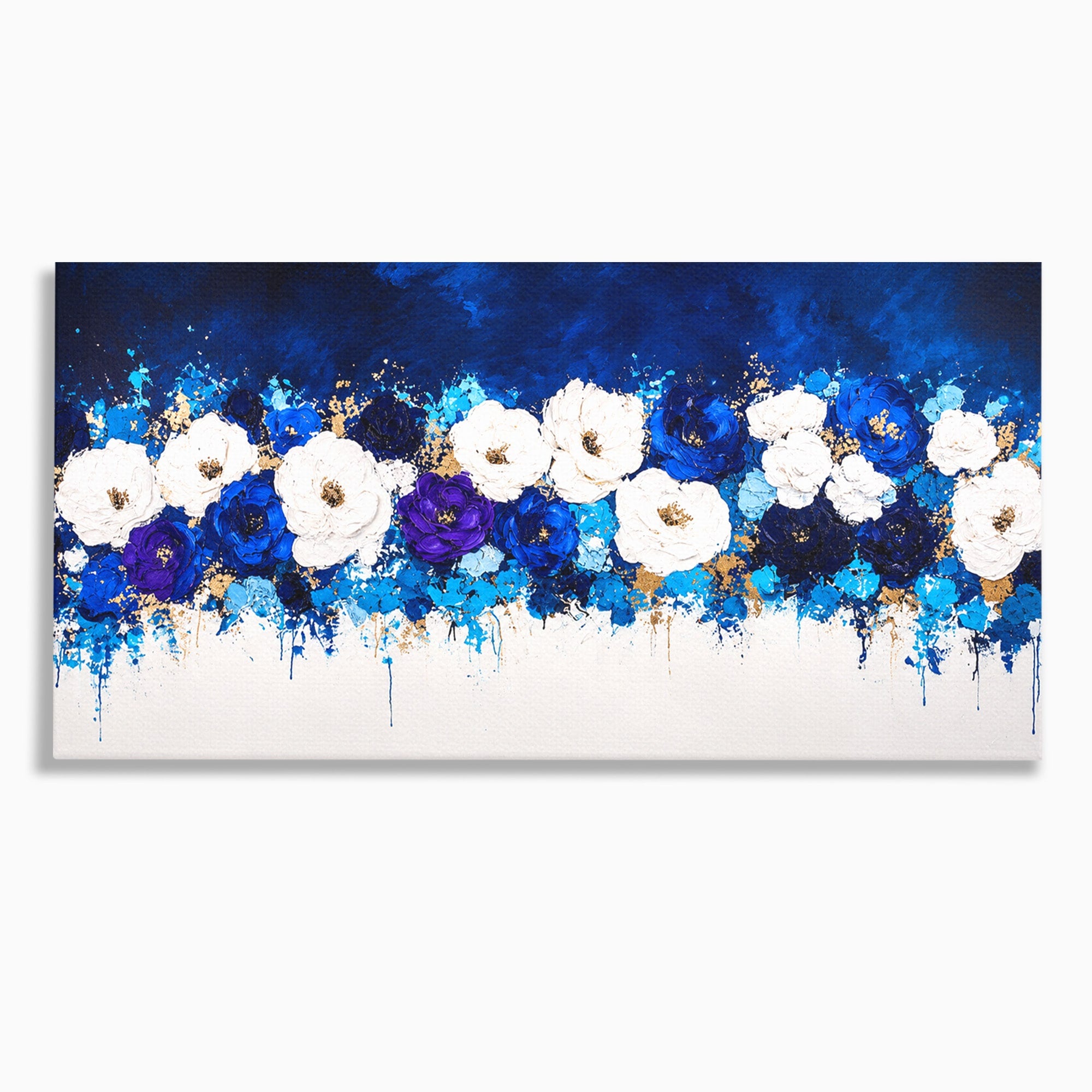 Tablou Canvas Premium LuxCanva® A1848, Orizont Floral, Flori, Abstract, Modern, Living, Dormitor, Culori Vibrante