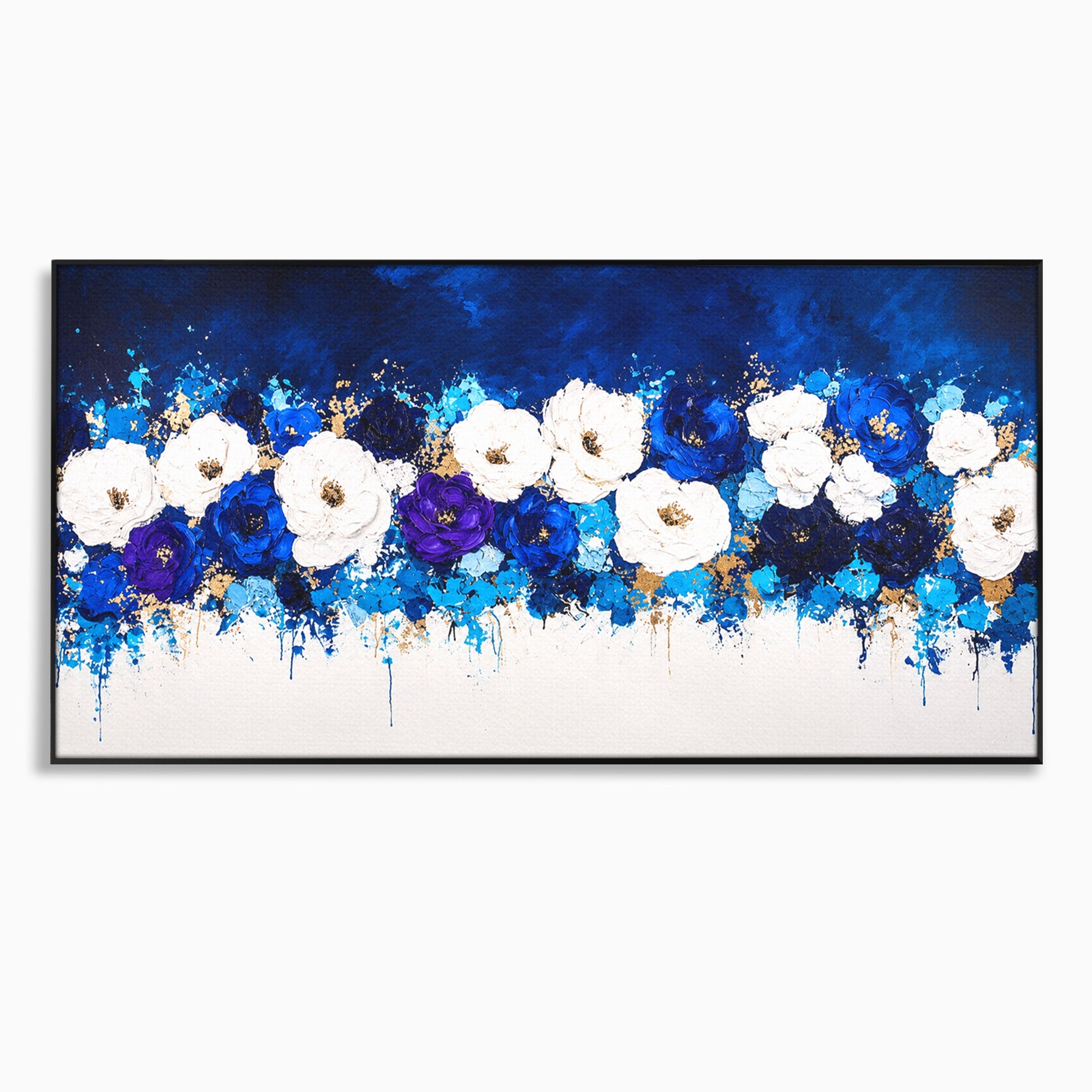 Tablou Canvas Premium LuxCanva® A1848, Orizont Floral, Flori, Abstract, Modern, Living, Dormitor, Culori Vibrante