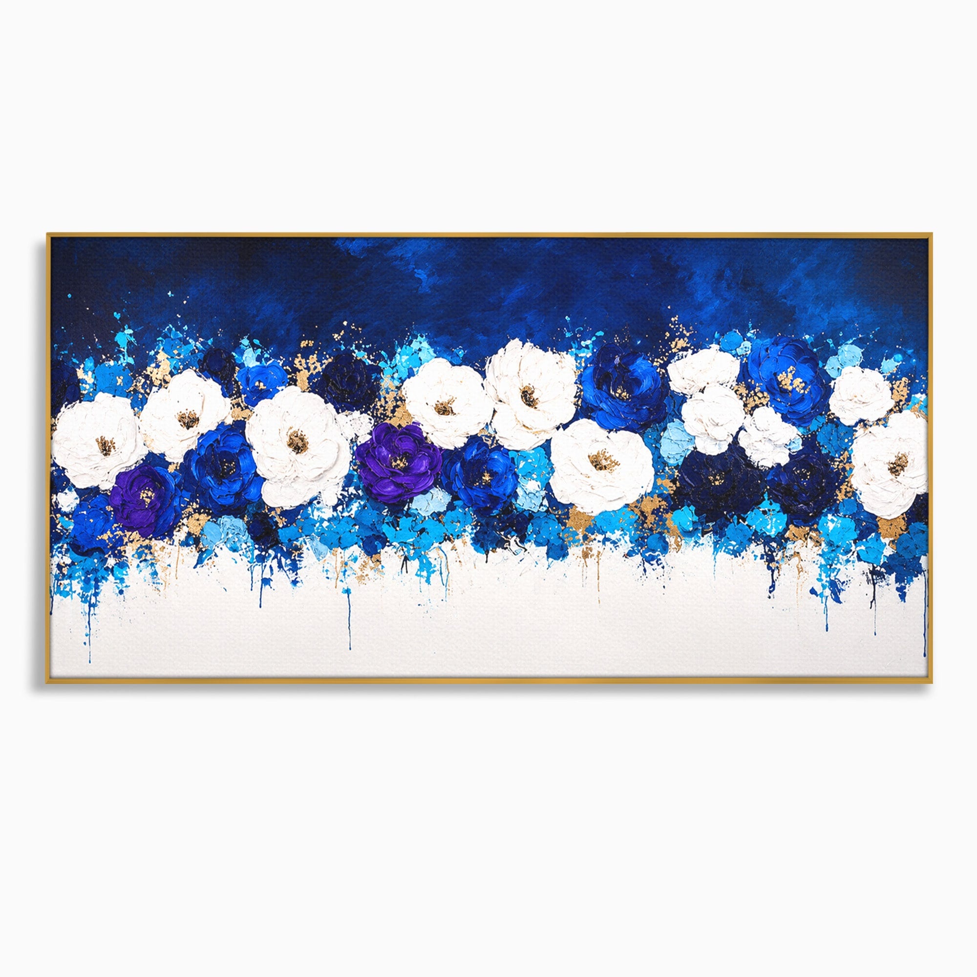 Tablou Canvas Premium LuxCanva® A1848, Orizont Floral, Flori, Abstract, Modern, Living, Dormitor, Culori Vibrante