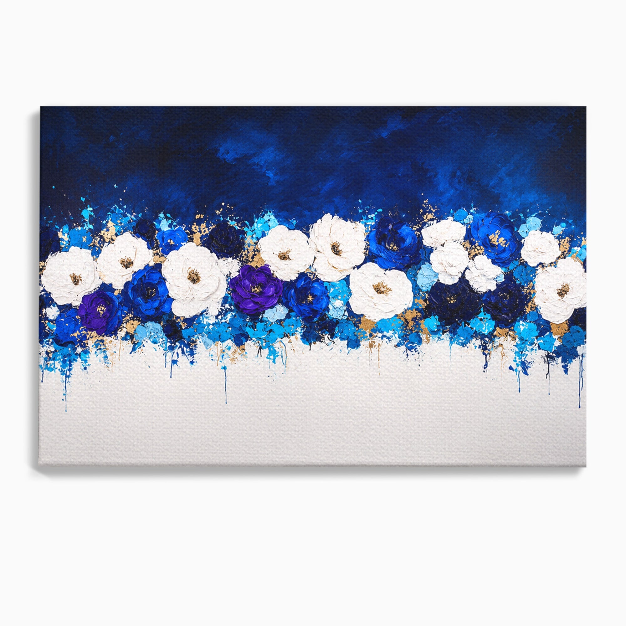 Tablou Canvas Premium LuxCanva® A1848, Orizont Floral, Flori, Abstract, Modern, Living, Dormitor, Culori Vibrante