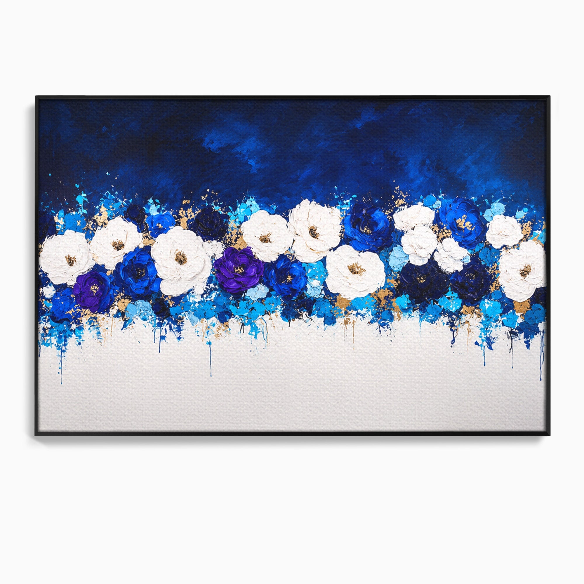 Tablou Canvas Premium LuxCanva® A1848, Orizont Floral, Flori, Abstract, Modern, Living, Dormitor, Culori Vibrante