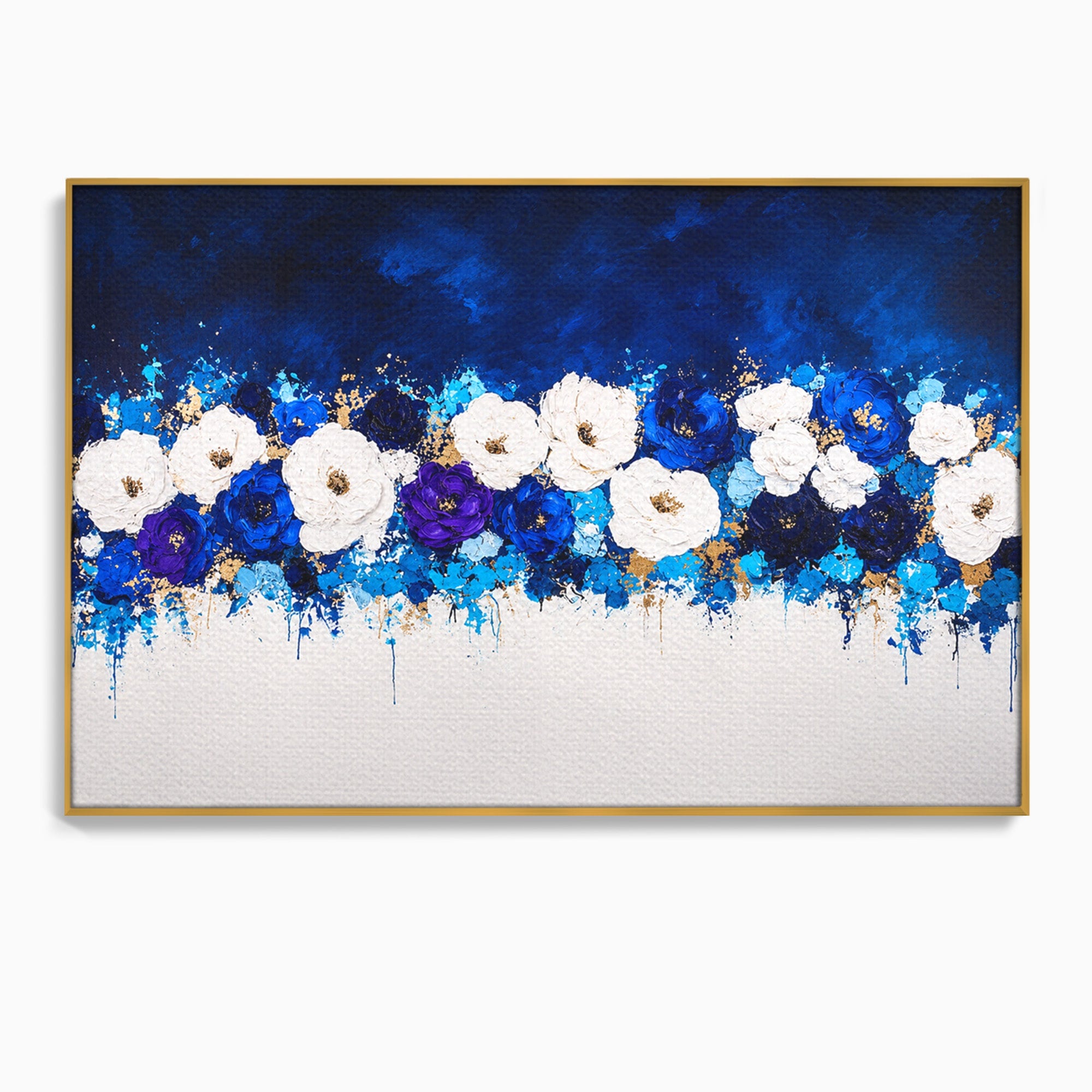 Tablou Canvas Premium LuxCanva® A1848, Orizont Floral, Flori, Abstract, Modern, Living, Dormitor, Culori Vibrante
