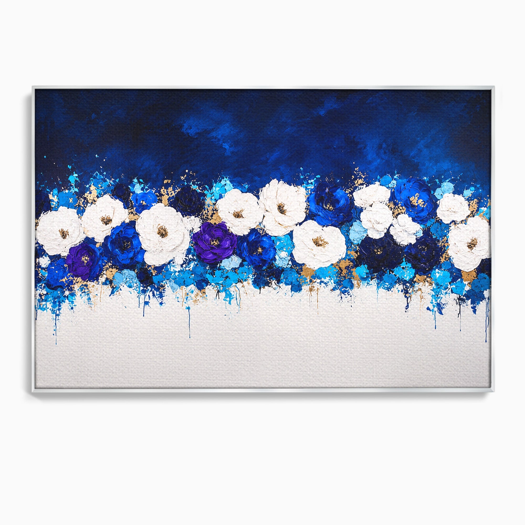 Tablou Canvas Premium LuxCanva® A1848, Orizont Floral, Flori, Abstract, Modern, Living, Dormitor, Culori Vibrante
