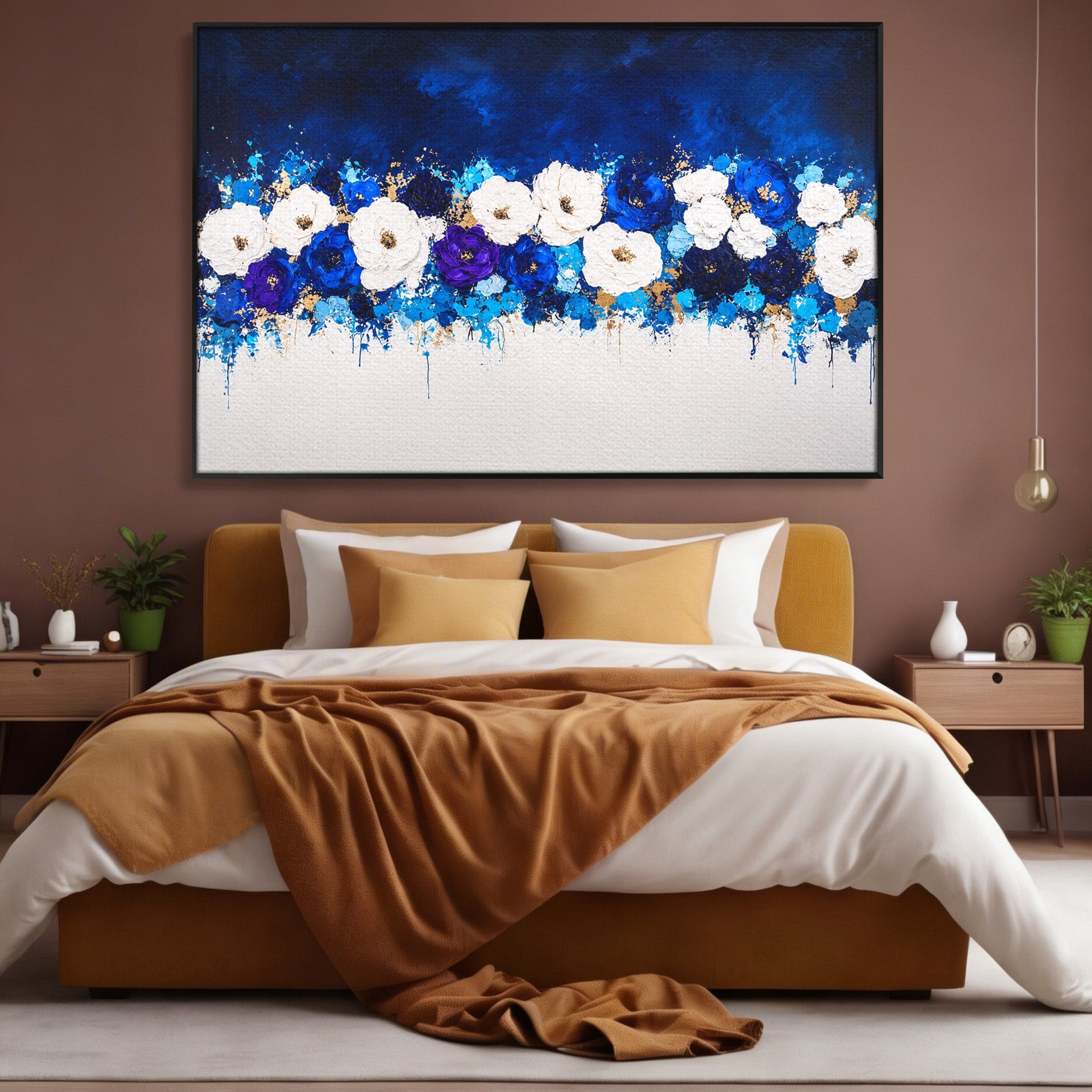 Tablou Canvas Premium LuxCanva® A1848, Orizont Floral, Flori, Abstract, Modern, Living, Dormitor, Culori Vibrante