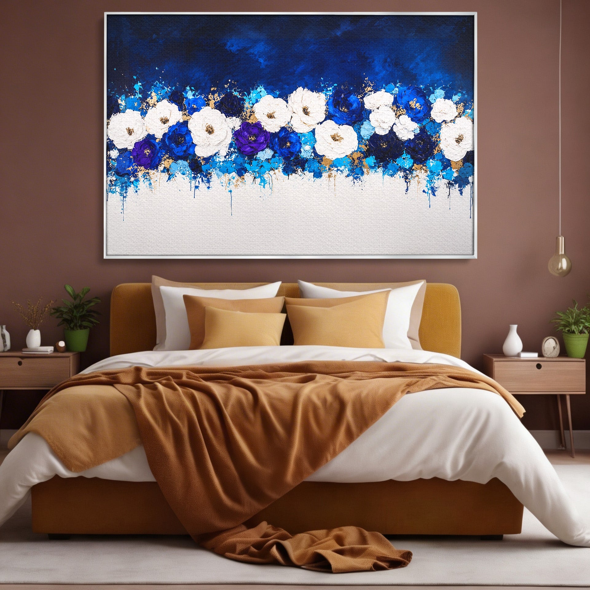 Tablou Canvas Premium LuxCanva® A1848, Orizont Floral, Flori, Abstract, Modern, Living, Dormitor, Culori Vibrante