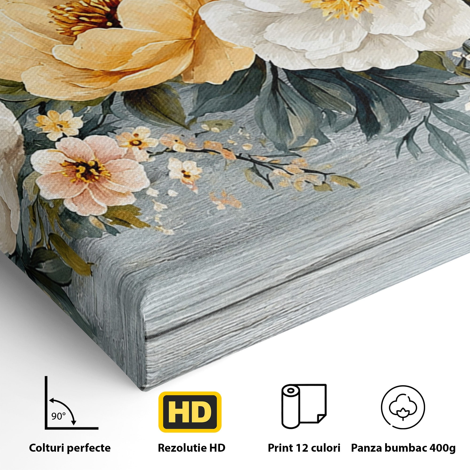 Tablou Canvas Premium LuxCanva® A1849, Flori De Primavara, Flori, Primavara, Natura, Living, Dormitor, Culori Vibrante