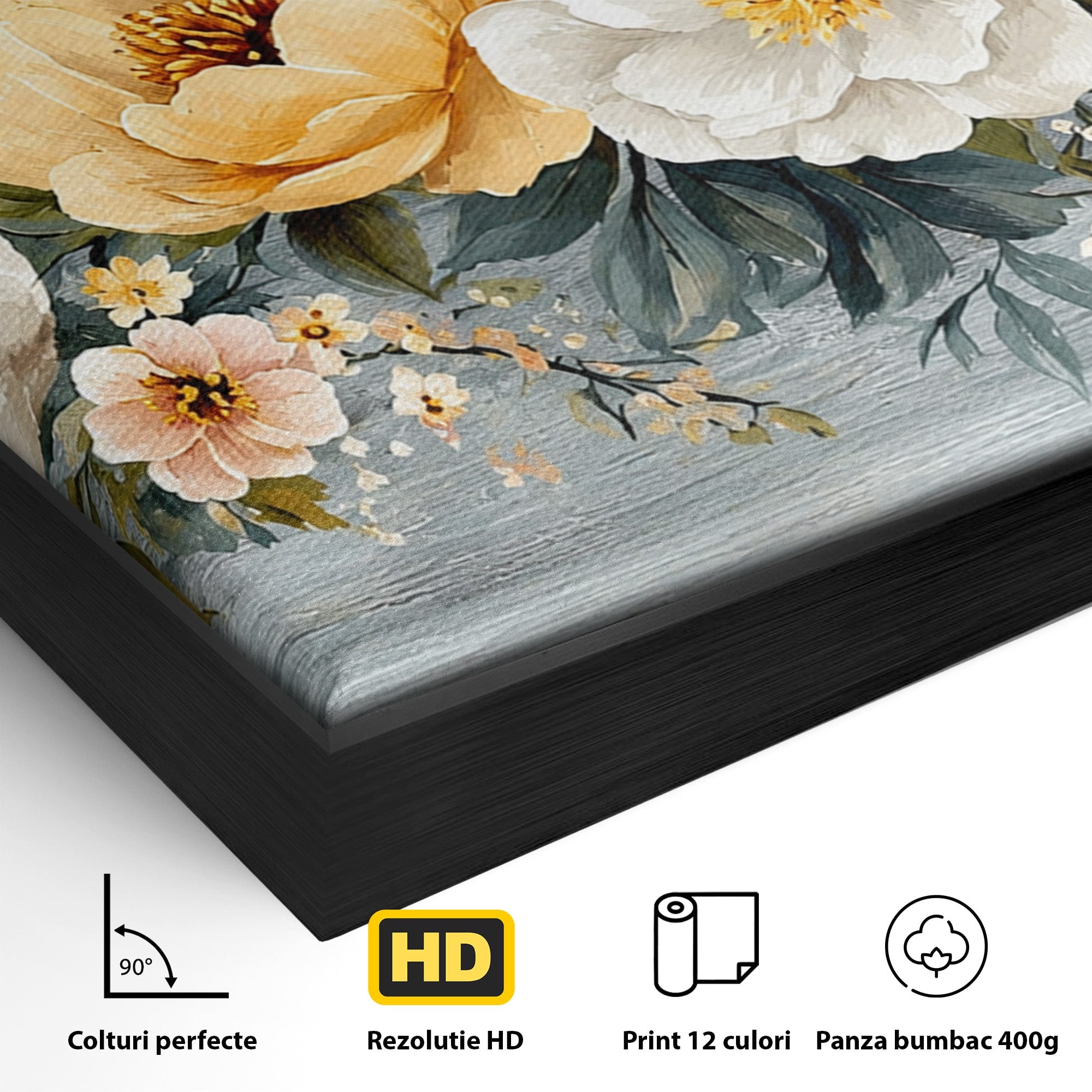 Tablou Canvas Premium LuxCanva® A1849, Flori De Primavara, Flori, Primavara, Natura, Living, Dormitor, Culori Vibrante