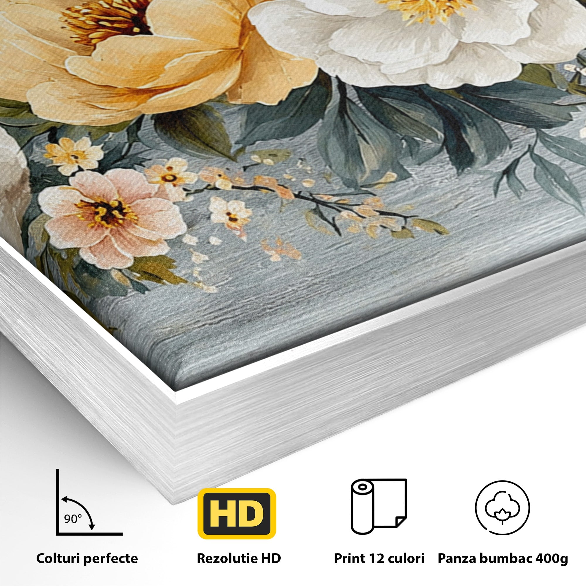 Tablou Canvas Premium LuxCanva® A1849, Flori De Primavara, Flori, Primavara, Natura, Living, Dormitor, Culori Vibrante