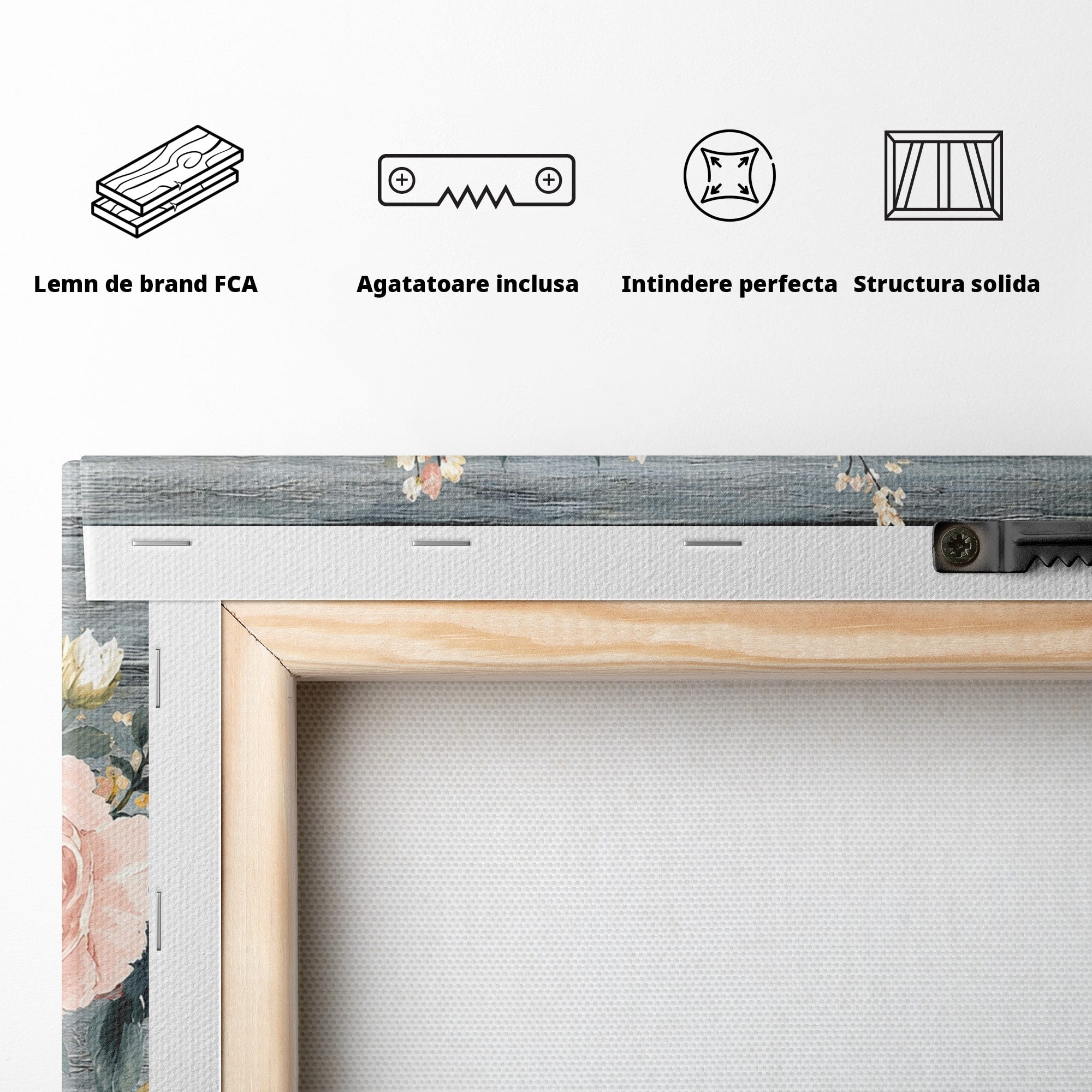 Tablou Canvas Premium LuxCanva® A1849, Flori De Primavara, Flori, Primavara, Natura, Living, Dormitor, Culori Vibrante
