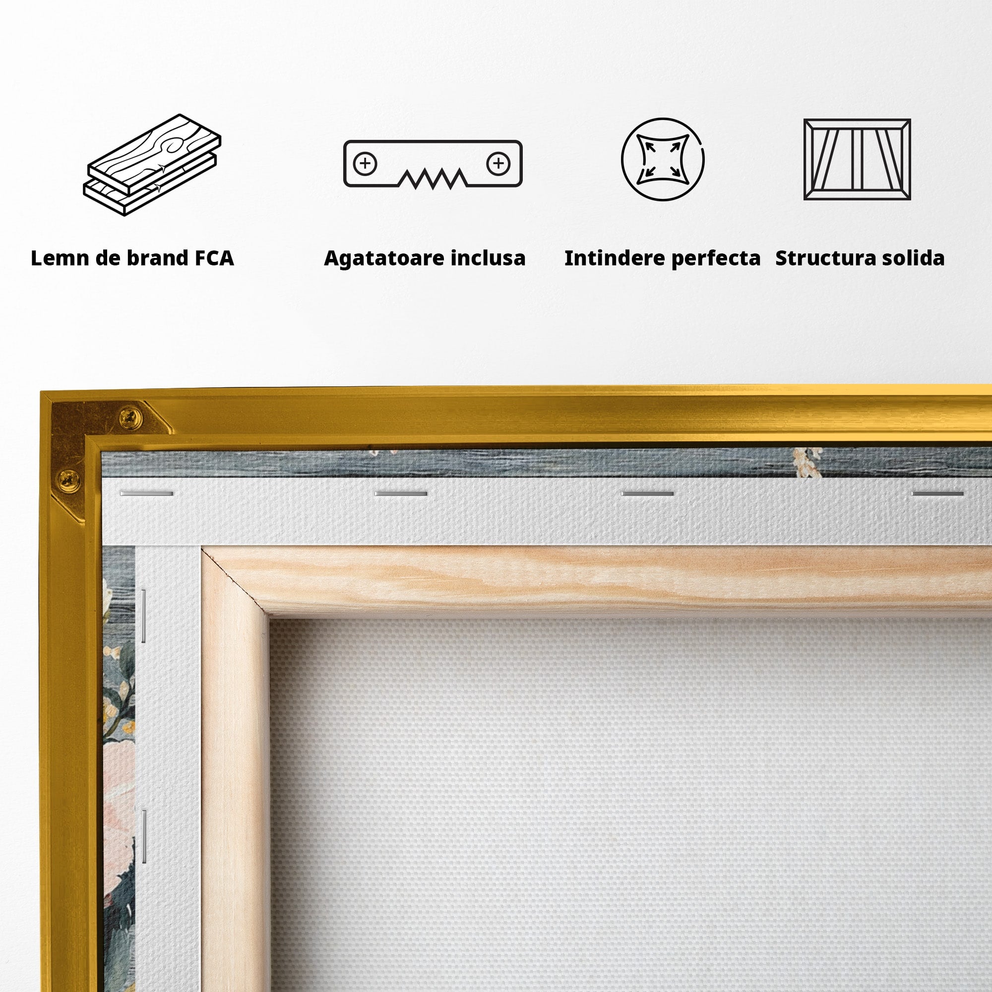 Tablou Canvas Premium LuxCanva® A1849, Flori De Primavara, Flori, Primavara, Natura, Living, Dormitor, Culori Vibrante