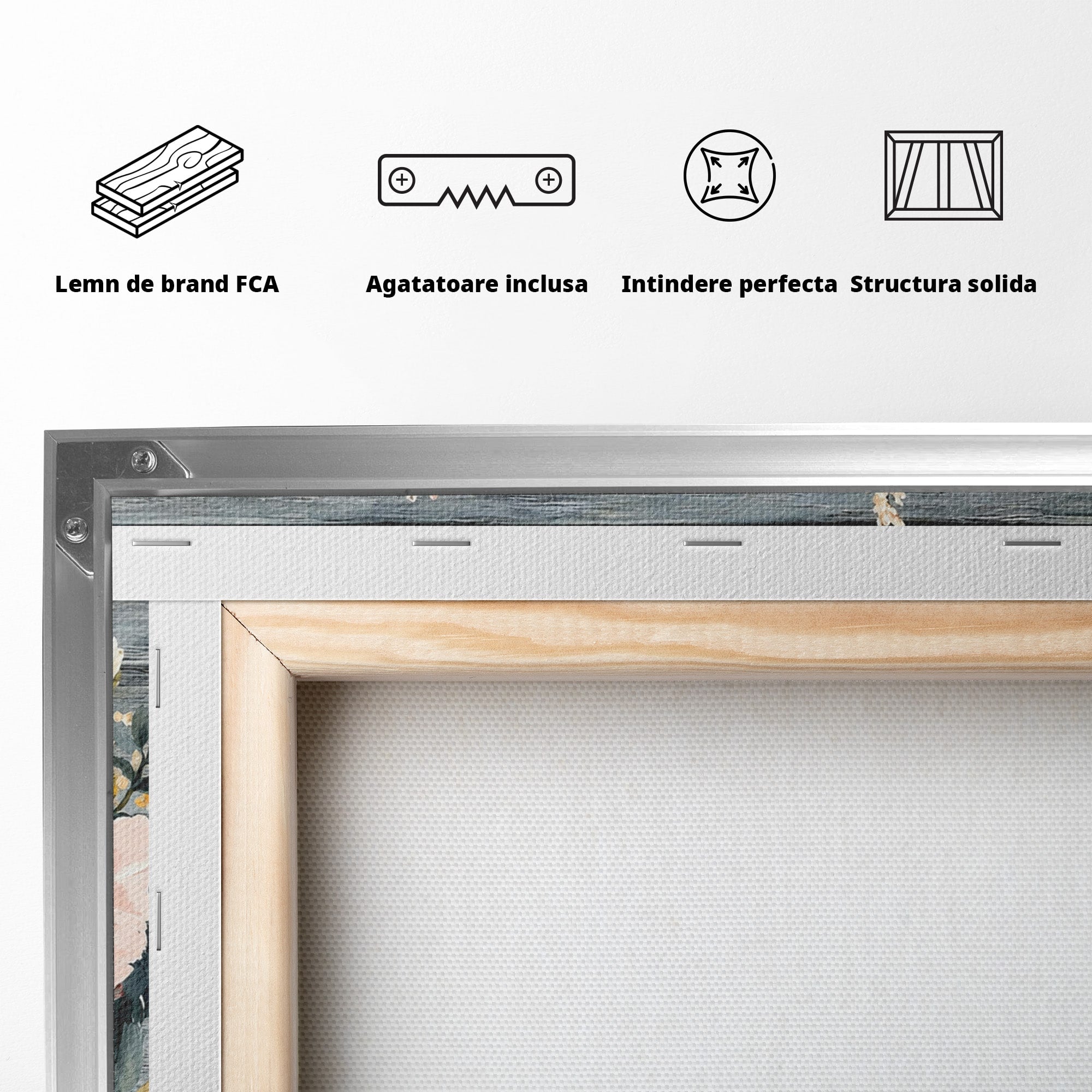 Tablou Canvas Premium LuxCanva® A1849, Flori De Primavara, Flori, Primavara, Natura, Living, Dormitor, Culori Vibrante