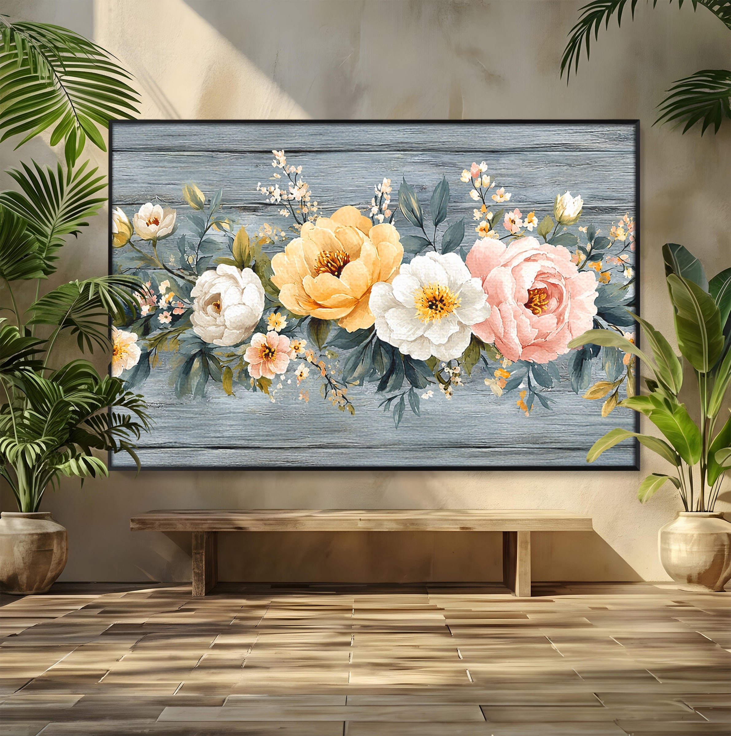 Tablou Canvas Premium LuxCanva® A1849, Flori De Primavara, Flori, Primavara, Natura, Living, Dormitor, Culori Vibrante