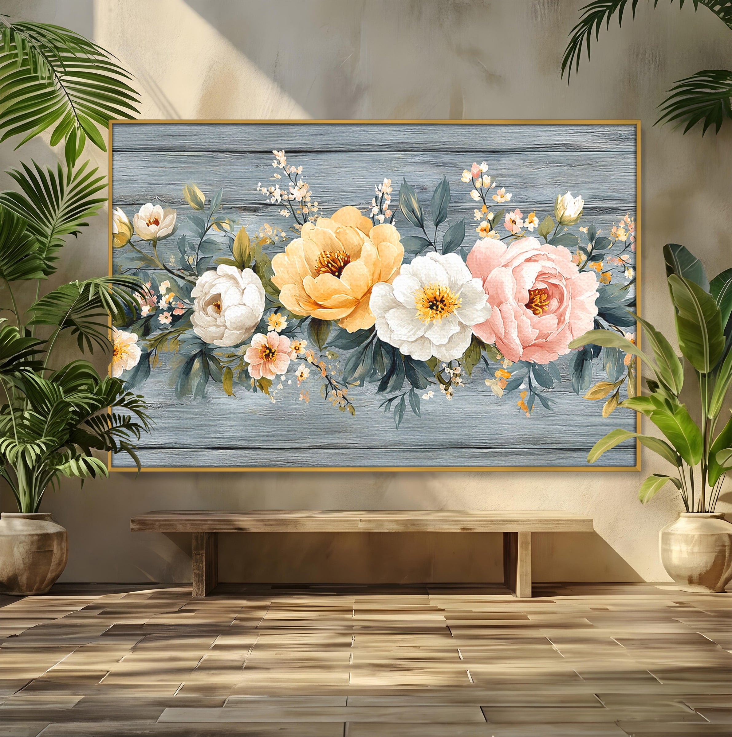 Tablou Canvas Premium LuxCanva® A1849, Flori De Primavara, Flori, Primavara, Natura, Living, Dormitor, Culori Vibrante