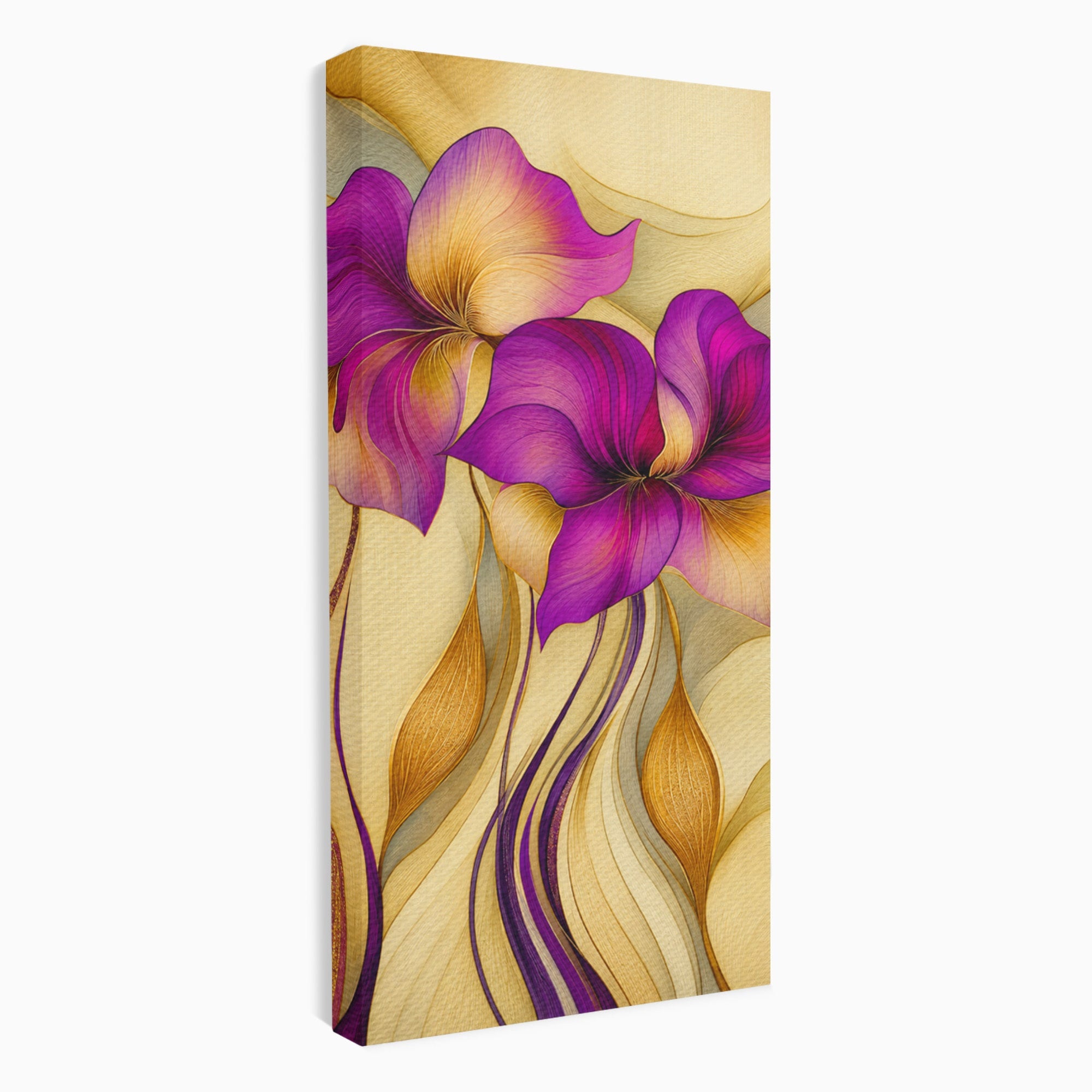 Tablou Canvas Premium LuxCanva® A1850, Flori De Pasiune, Flori, Abstract, Eleganta, Dormitor, Living, Culori Vibrante