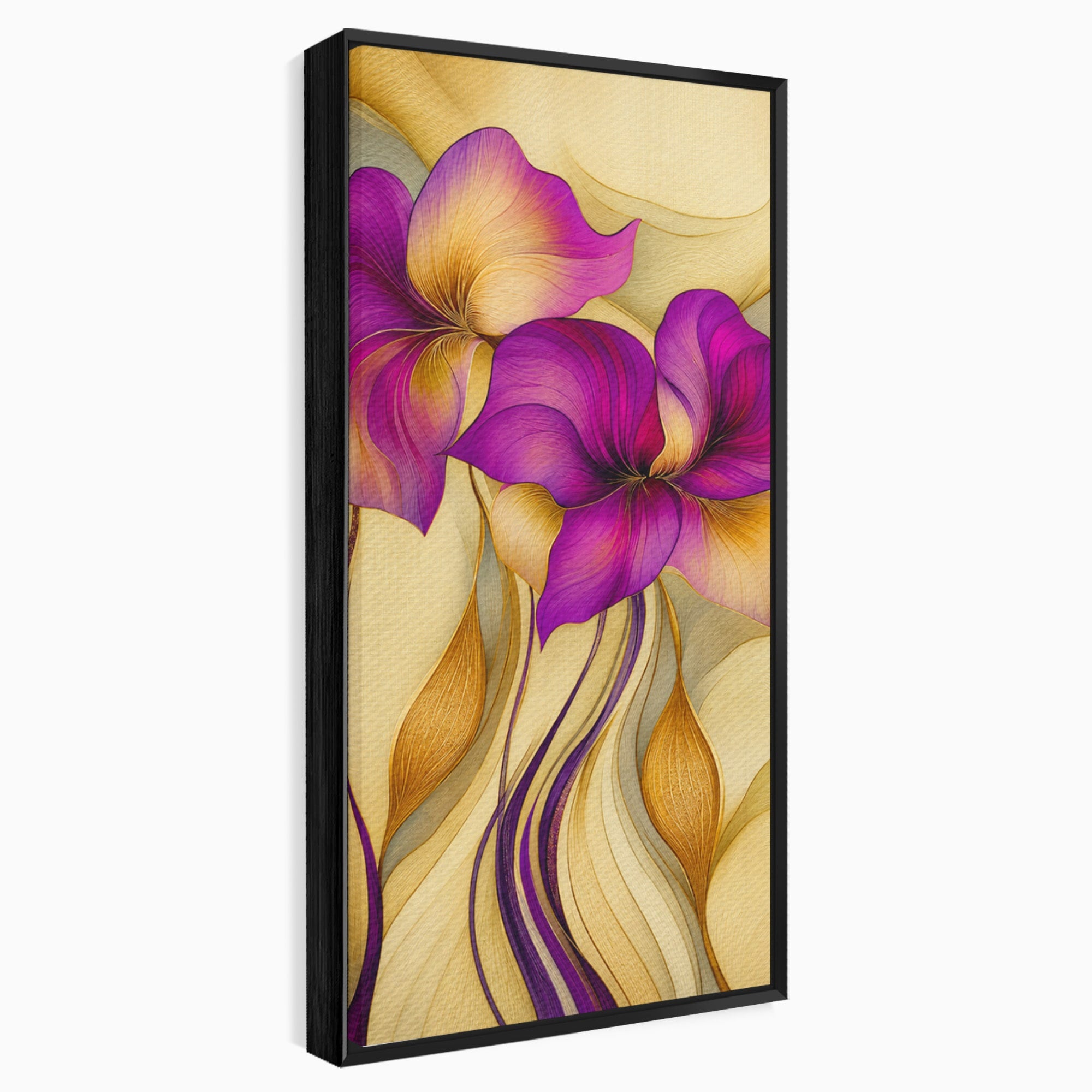 Tablou Canvas Premium LuxCanva® A1850, Flori De Pasiune, Flori, Abstract, Eleganta, Dormitor, Living, Culori Vibrante