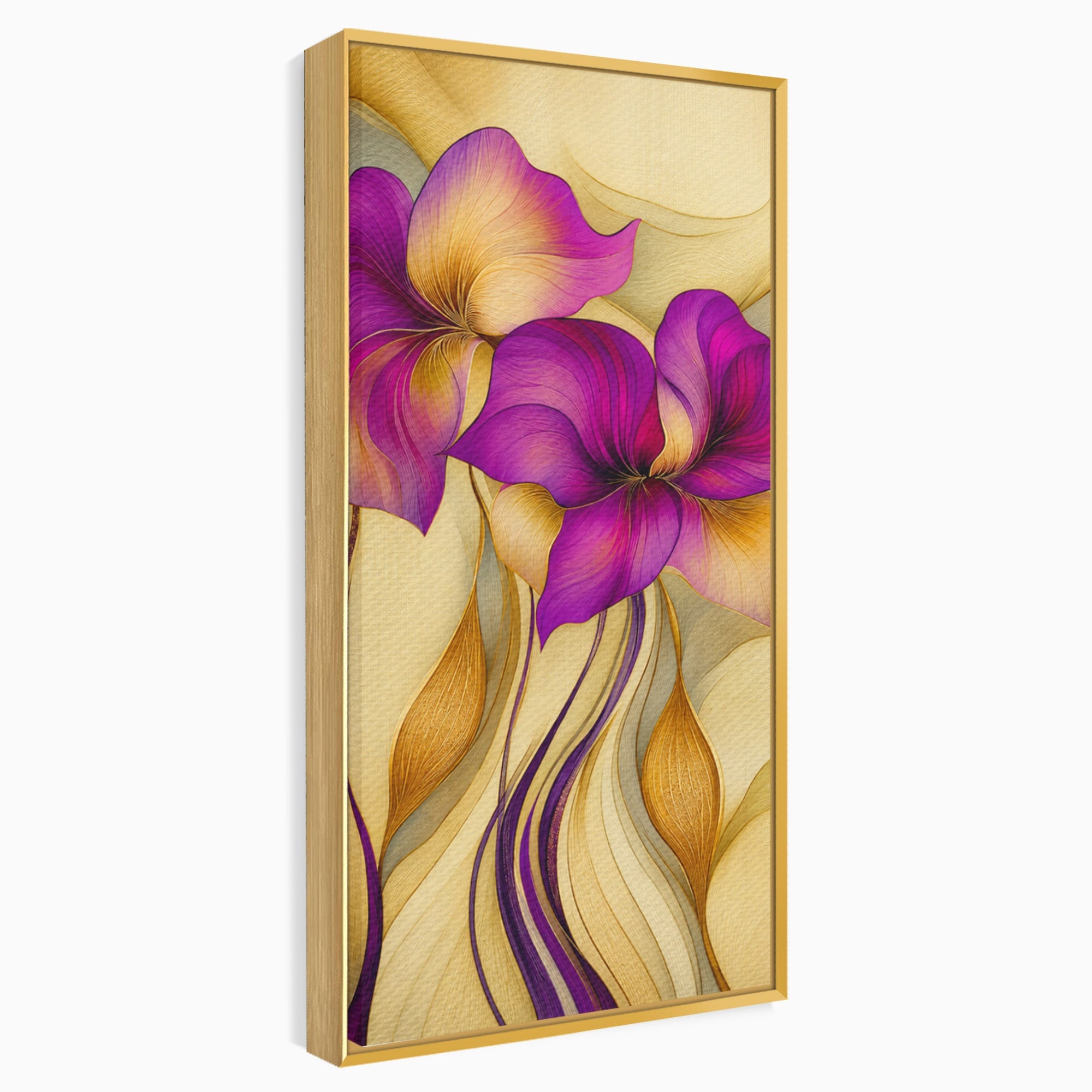 Tablou Canvas Premium LuxCanva® A1850, Flori De Pasiune, Flori, Abstract, Eleganta, Dormitor, Living, Culori Vibrante