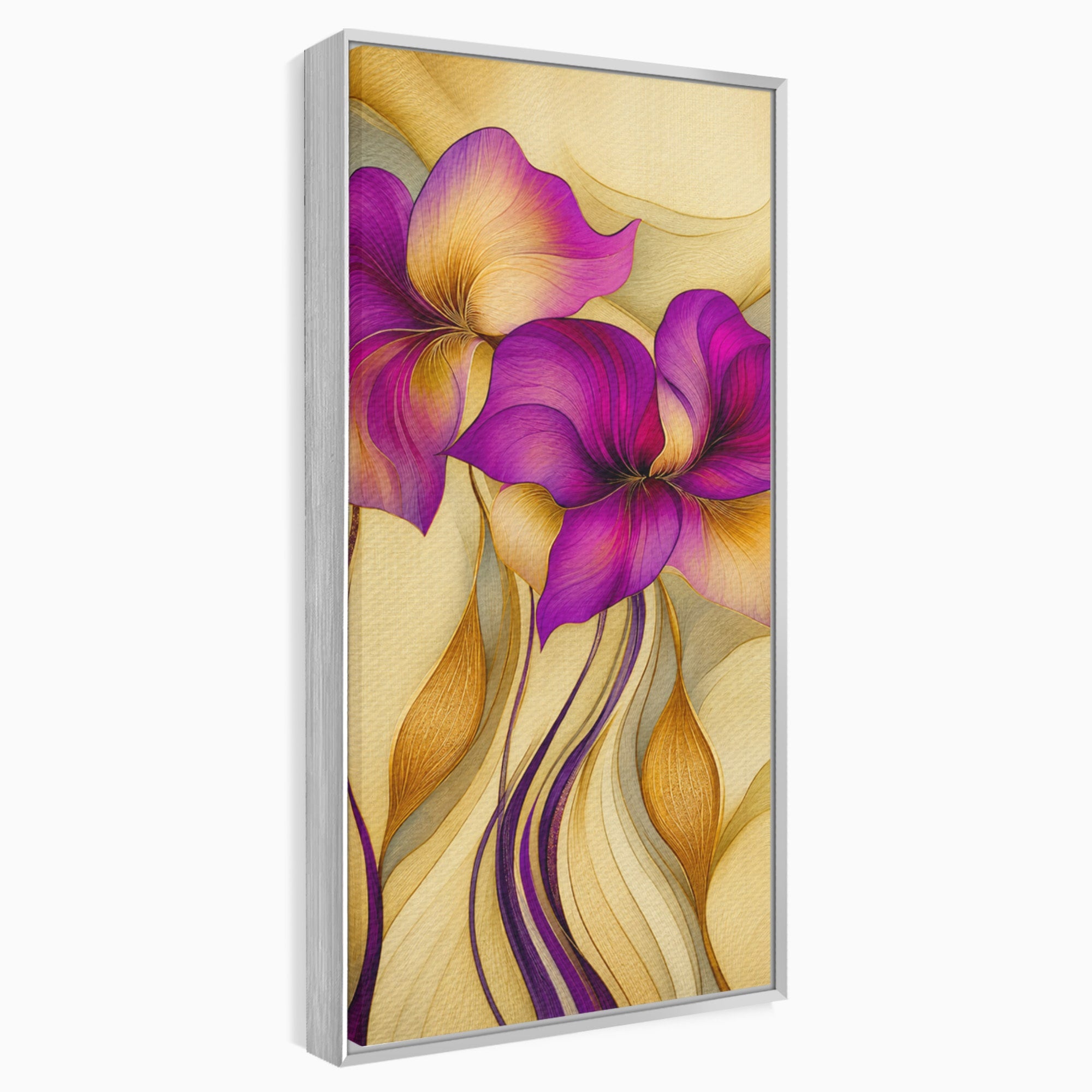 Tablou Canvas Premium LuxCanva® A1850, Flori De Pasiune, Flori, Abstract, Eleganta, Dormitor, Living, Culori Vibrante