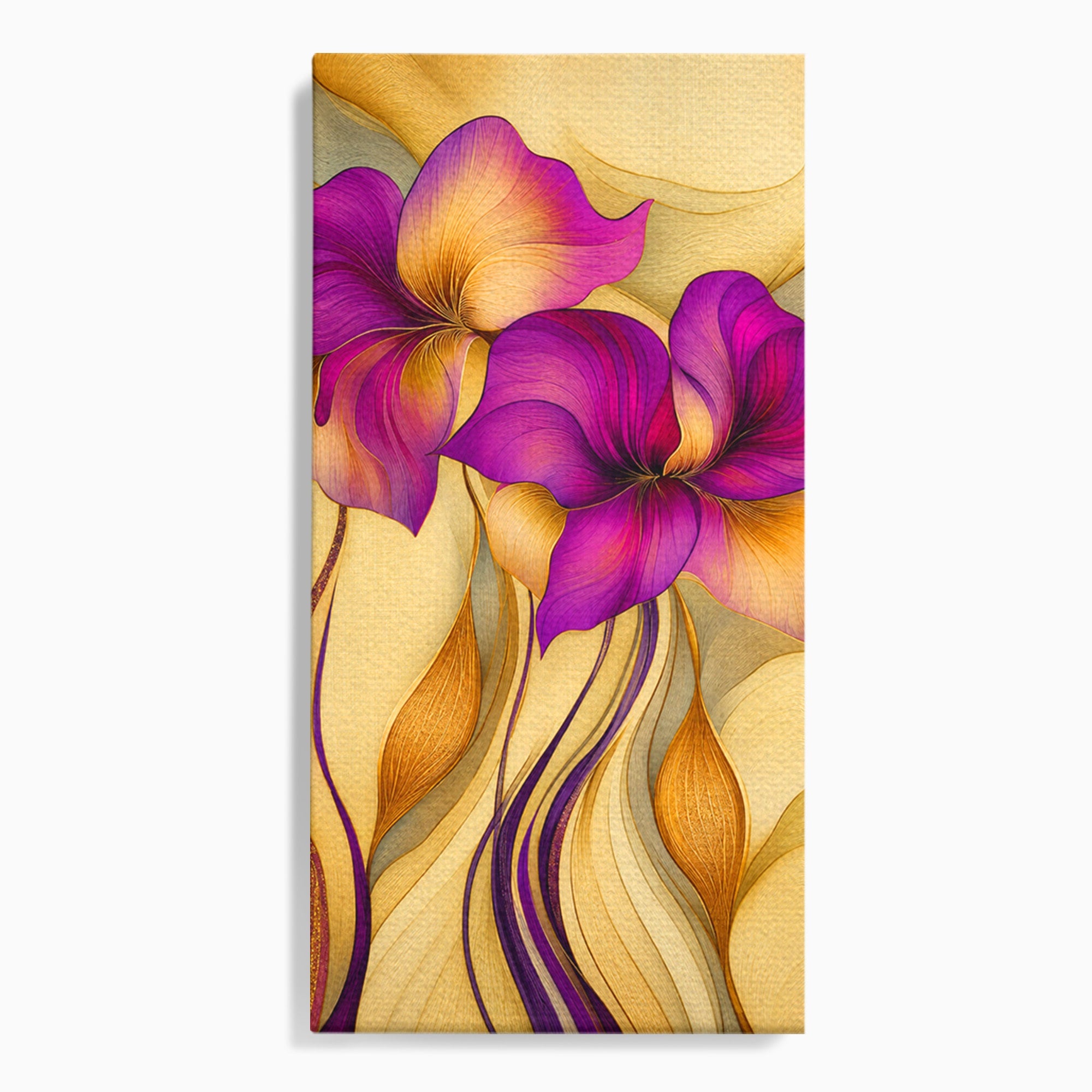 Tablou Canvas Premium LuxCanva® A1850, Flori De Pasiune, Flori, Abstract, Eleganta, Dormitor, Living, Culori Vibrante