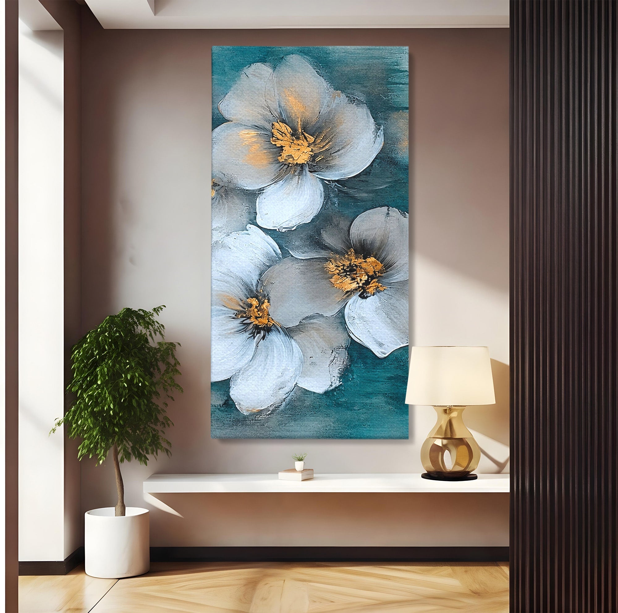 Tablou Canvas Premium LuxCanva® A1851, Petale de Lumină, Flori, Abstract, Natura, Living, Dormitor, Culori Vibrante