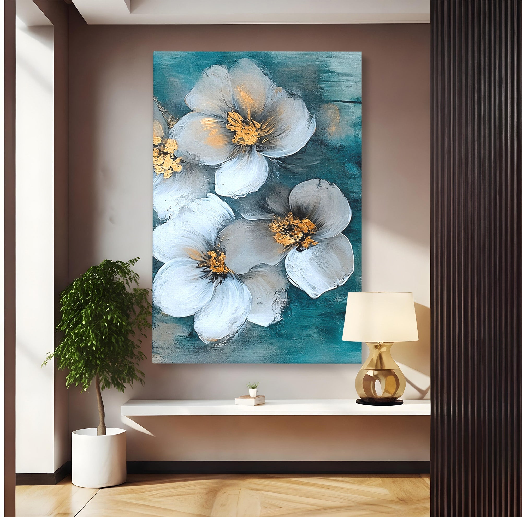Tablou Canvas Premium LuxCanva® A1851, Petale de Lumină, Flori, Abstract, Natura, Living, Dormitor, Culori Vibrante