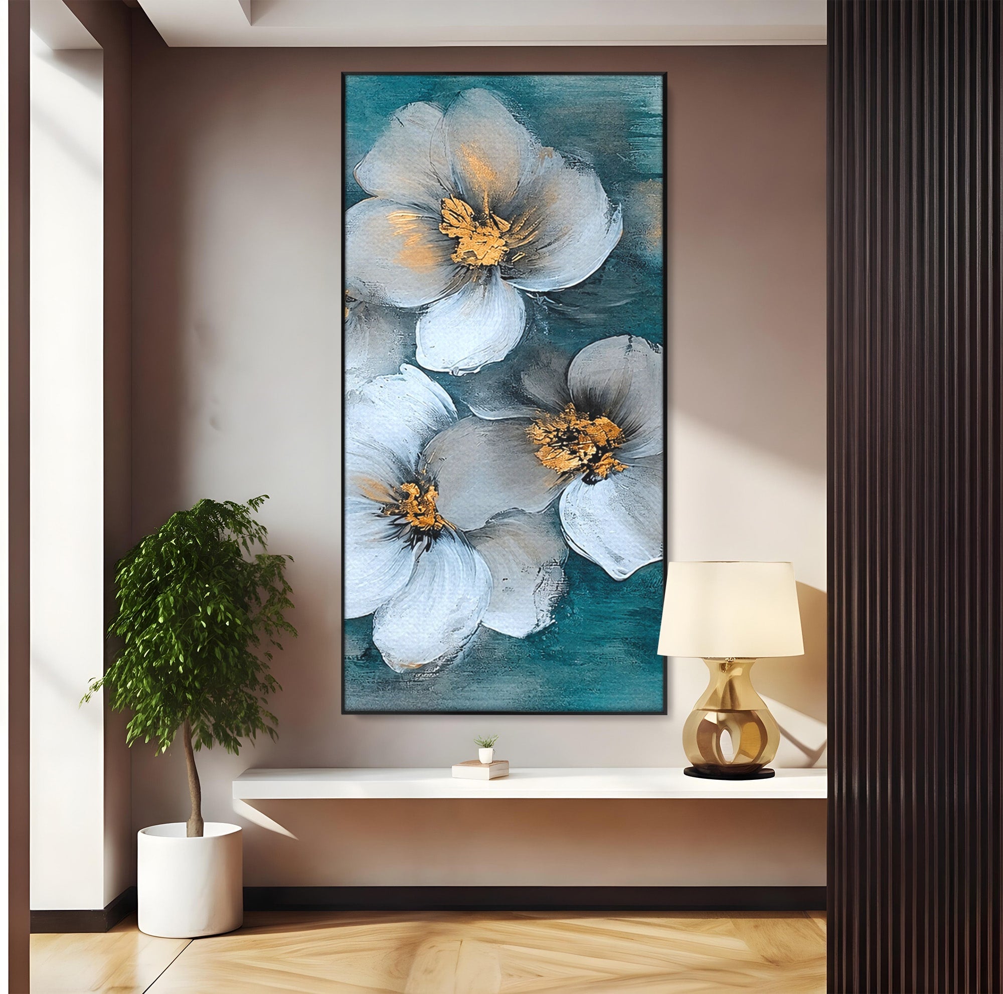 Tablou Canvas Premium LuxCanva® A1851, Petale de Lumină, Flori, Abstract, Natura, Living, Dormitor, Culori Vibrante