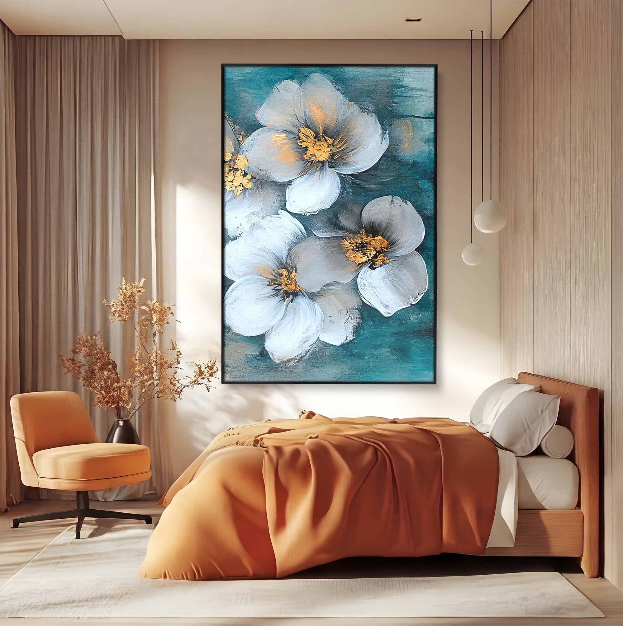 Tablou Canvas Premium LuxCanva® A1851, Petale de Lumină, Flori, Abstract, Natura, Living, Dormitor, Culori Vibrante