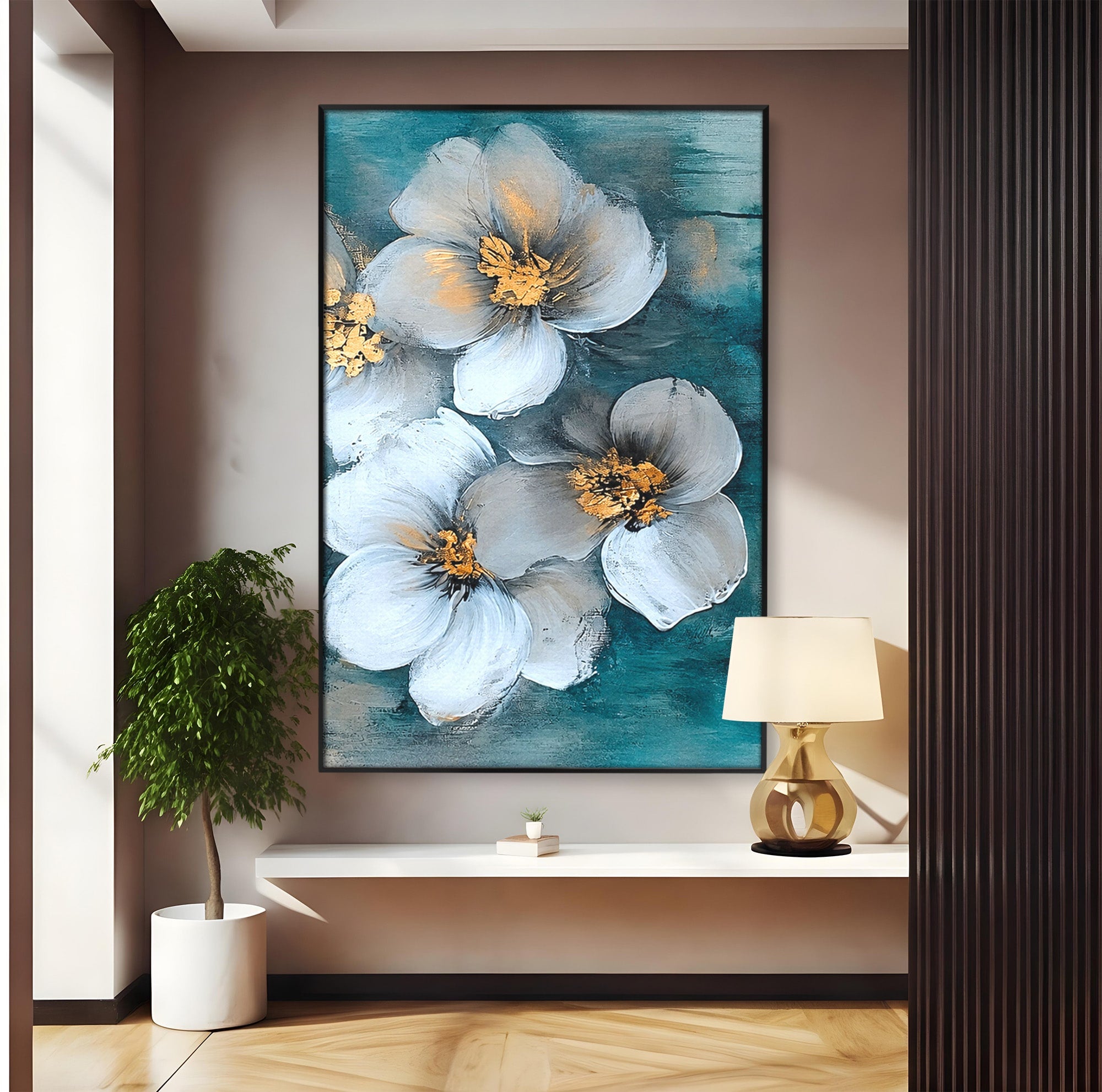 Tablou Canvas Premium LuxCanva® A1851, Petale de Lumină, Flori, Abstract, Natura, Living, Dormitor, Culori Vibrante